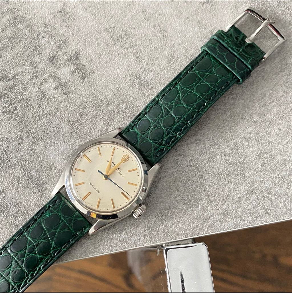 Rolex Vintage 1958 Wrist Watch with Green Band