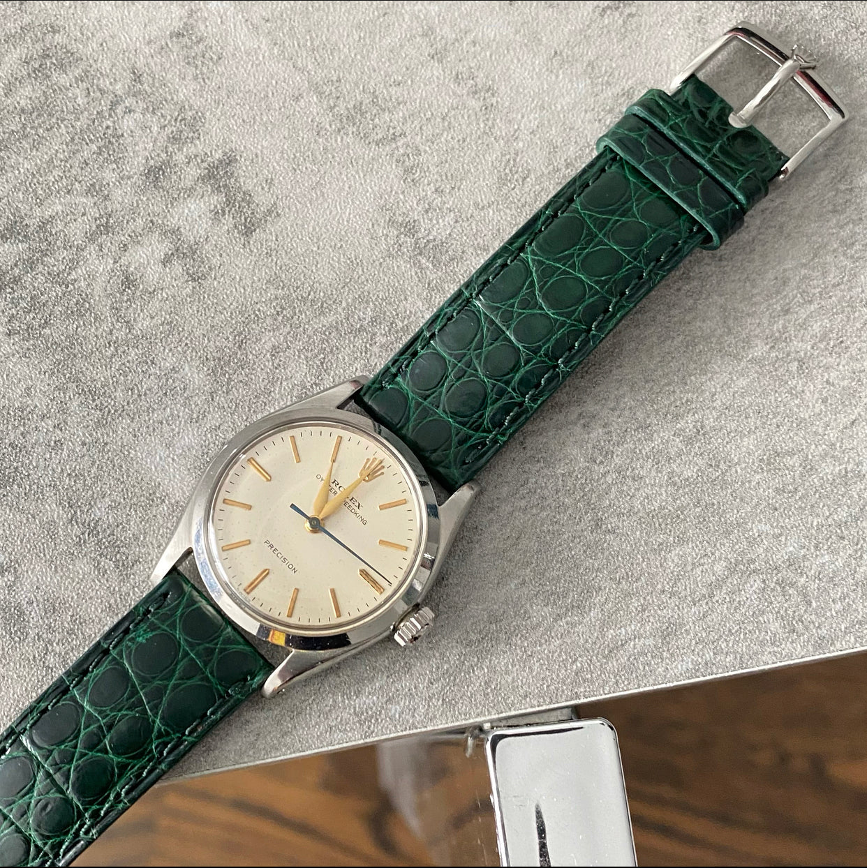 Rolex Vintage 1958 Wrist Watch with Green Band