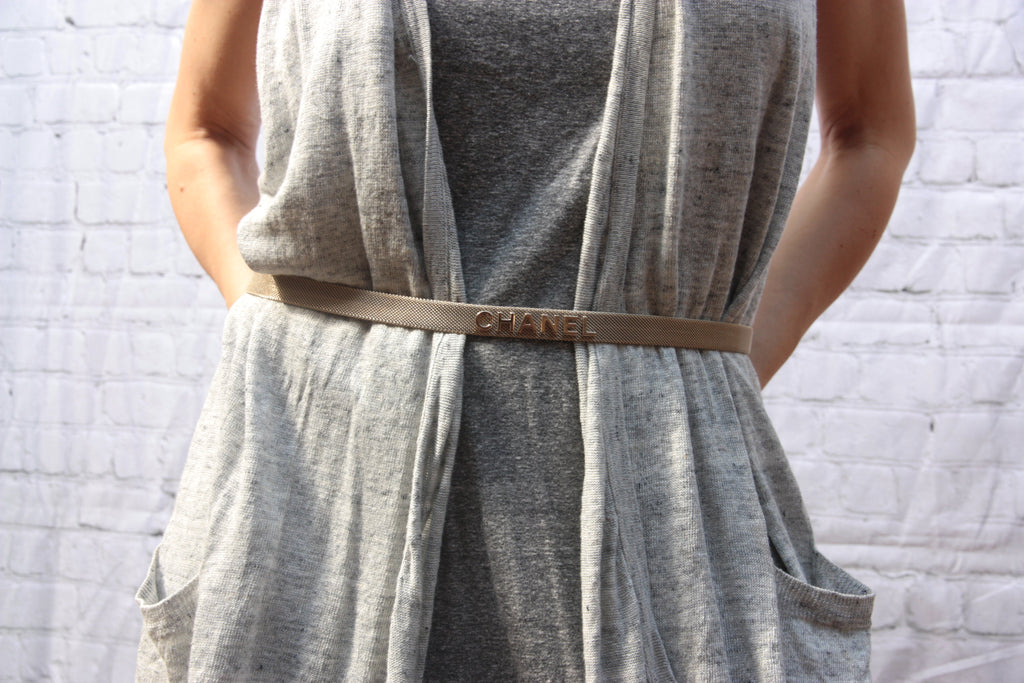 Chanel 17A Fancy Chain Logo Hip Belt 80