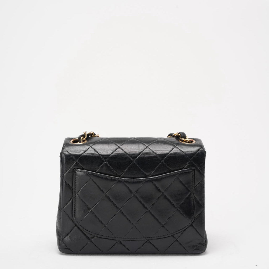 Chanel Black Vintage Mini Flap Square Bag 2000s