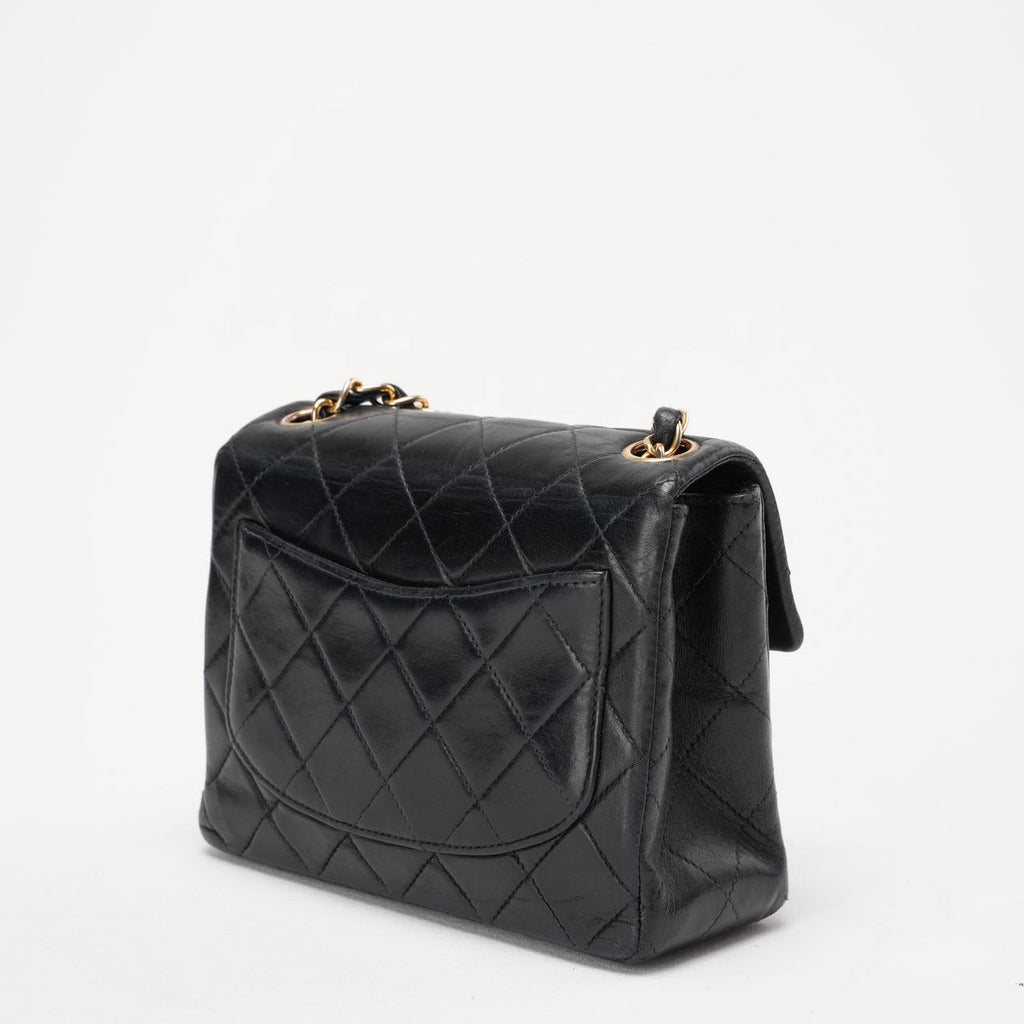 Chanel Black Vintage Mini Flap Square Bag 2000s