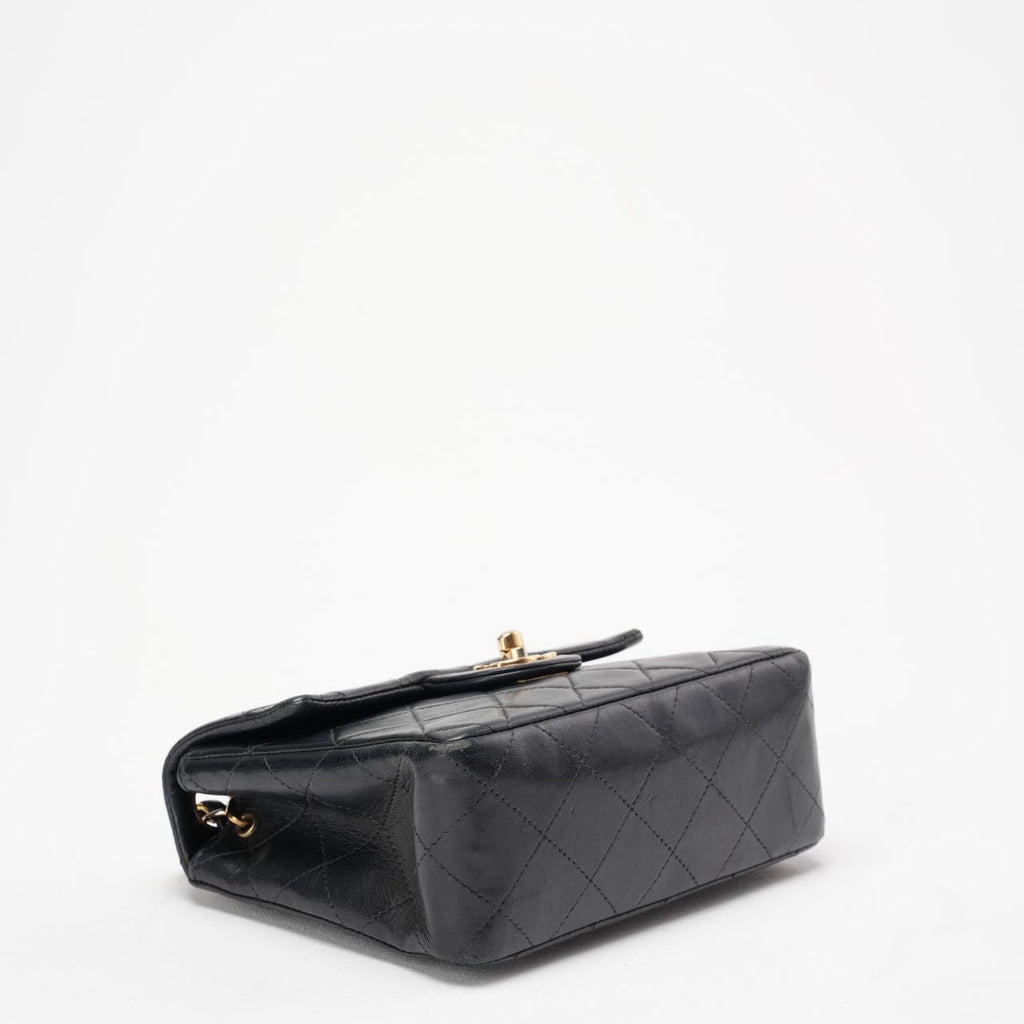 Chanel Black Vintage Mini Flap Square Bag 2000s