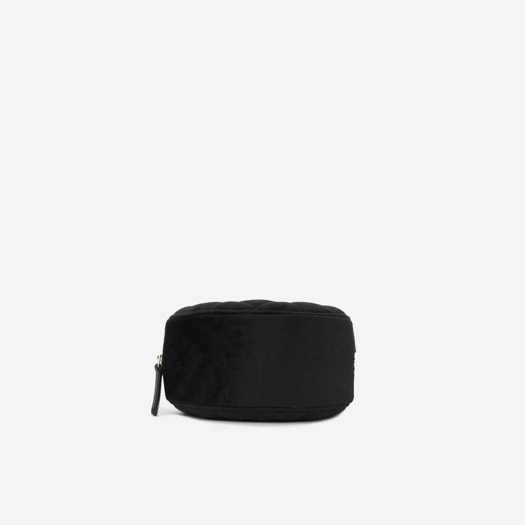 Chanel Velvet Quilted Clutch on Chain