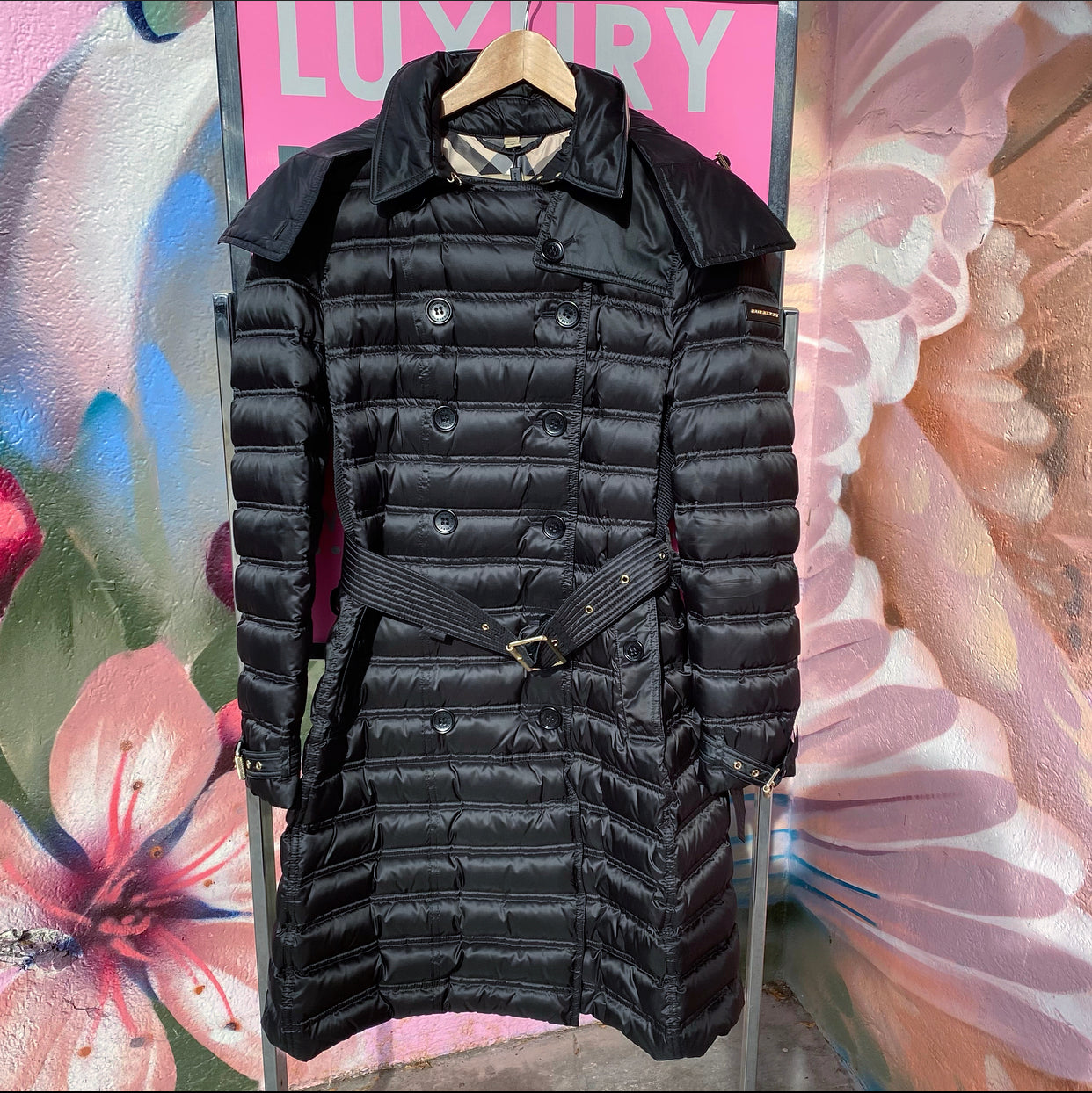 Burberry Black Down Chesterford Puffer Coat with Hood - M (USA 6/8)