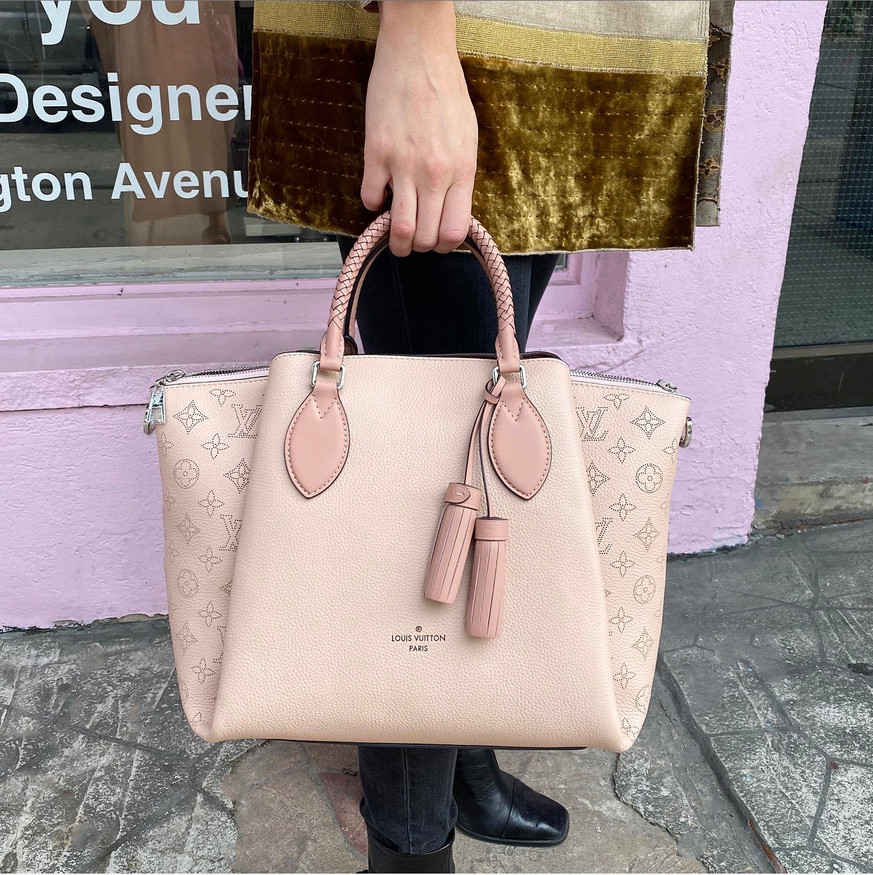 Louis Vuitton Pink Haumea Mahina Leather Two-Way Shoulder Bag