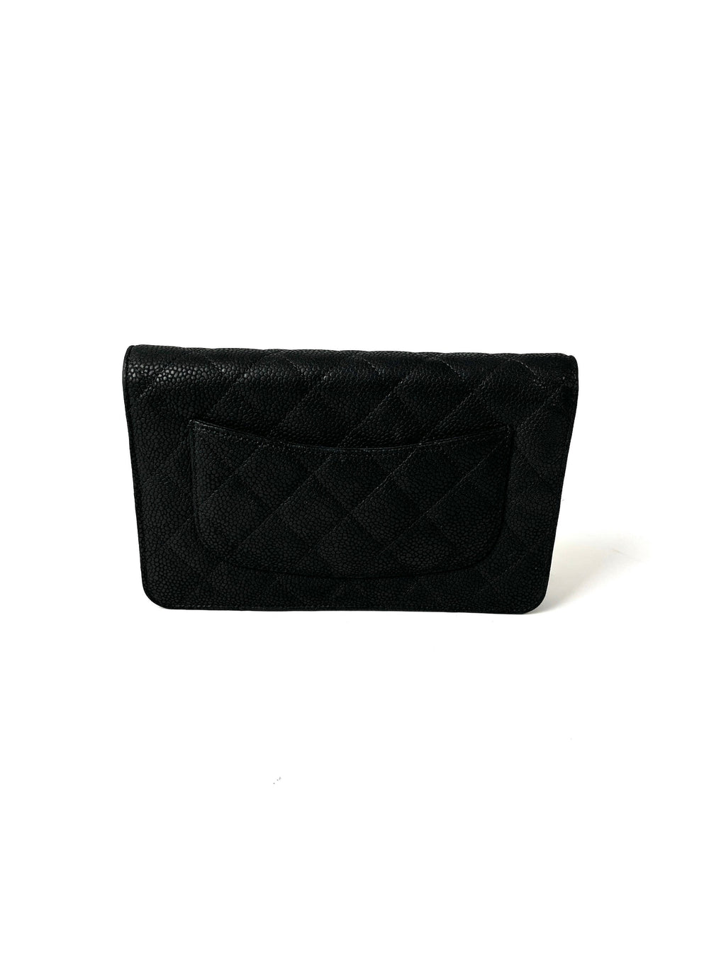 CHANEL 13S WOC Wallet on Chain Black Quilted Leather Crossbody Bag