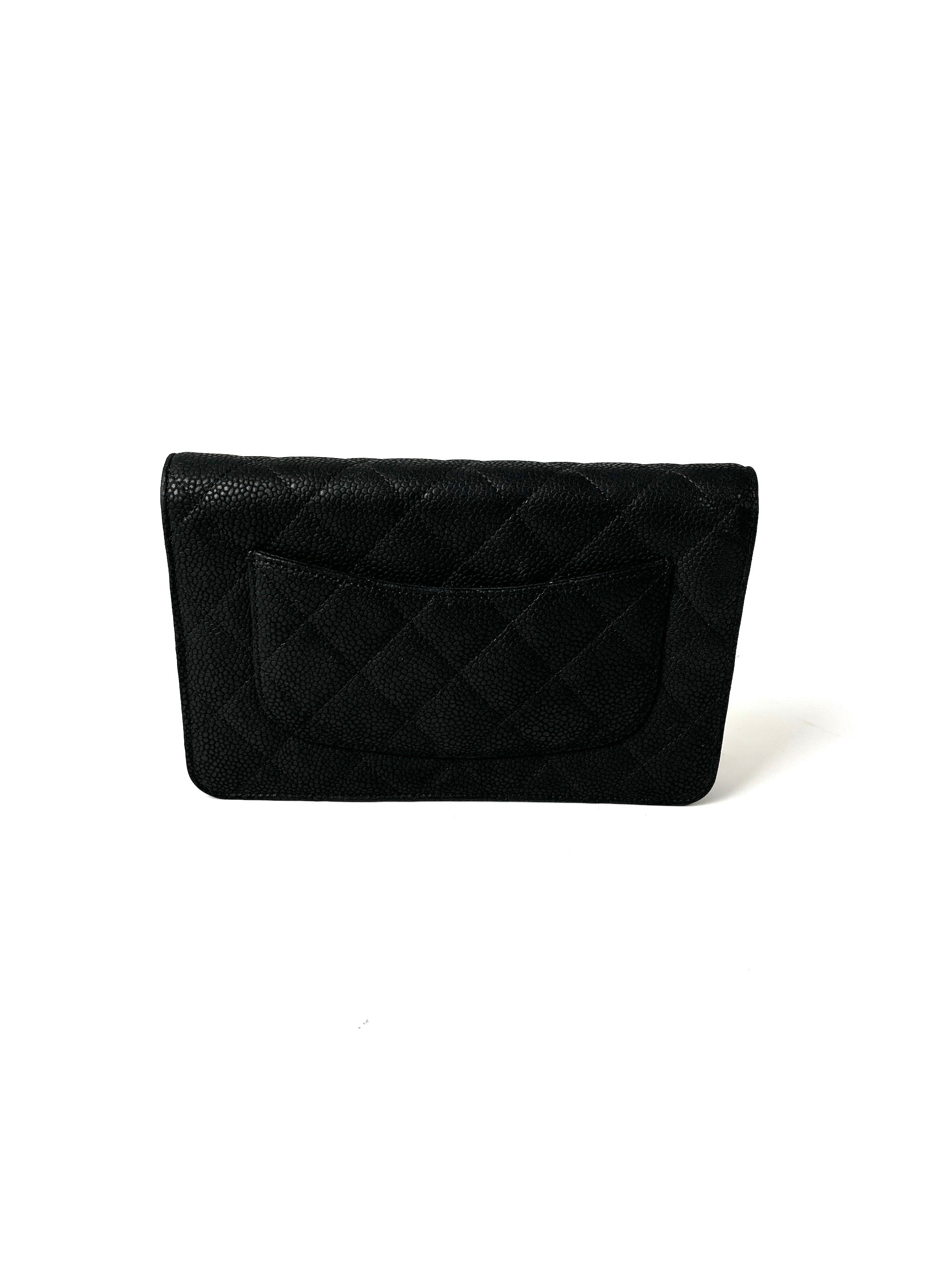 CHANEL 13S WOC Wallet on Chain Black Quilted Leather Crossbody Bag