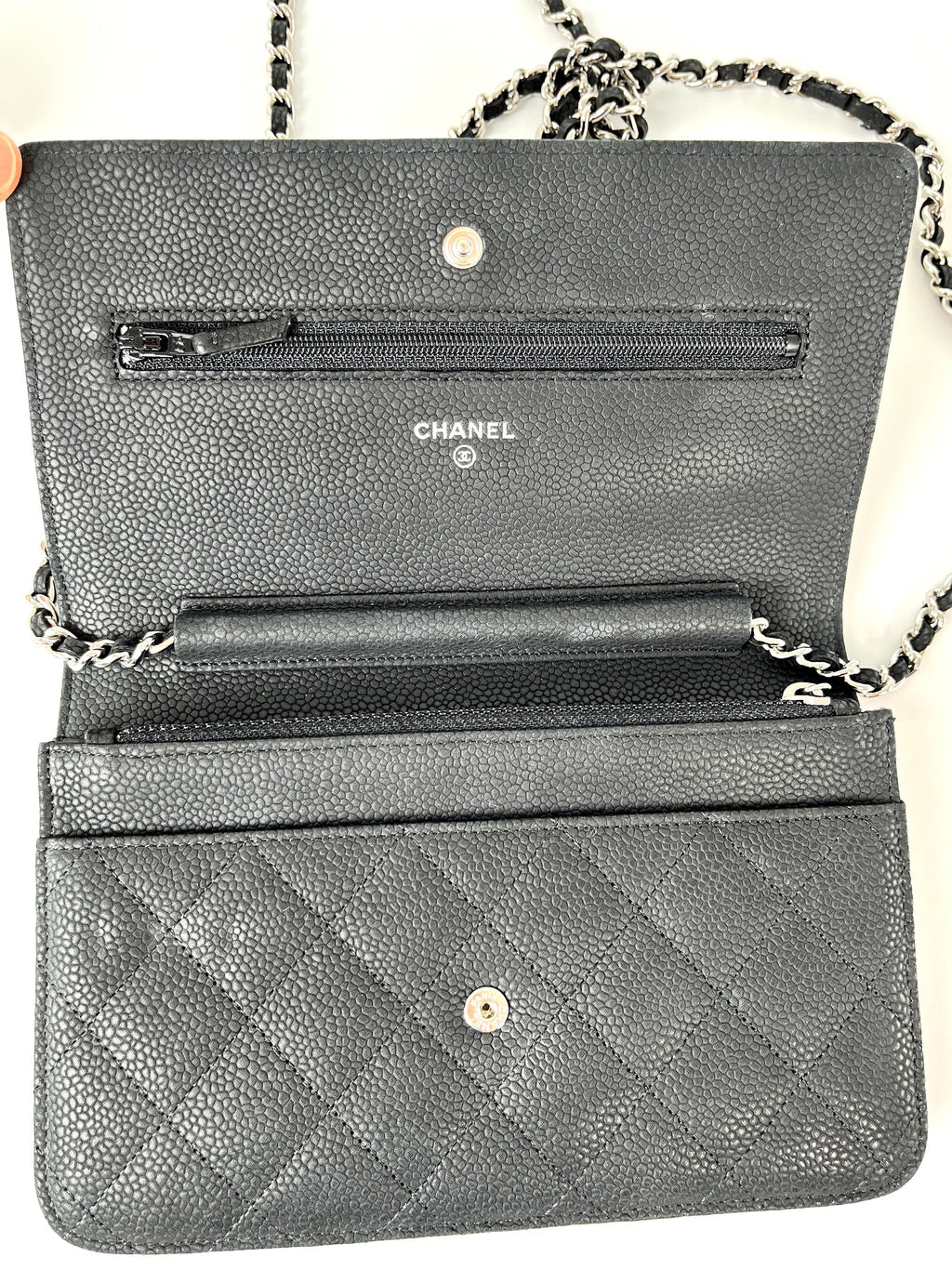 CHANEL 13S WOC Wallet on Chain Black Quilted Leather Crossbody Bag