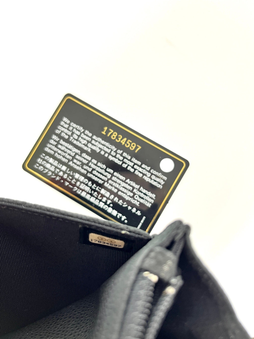 CHANEL 13S WOC Wallet on Chain Black Quilted Leather Crossbody Bag