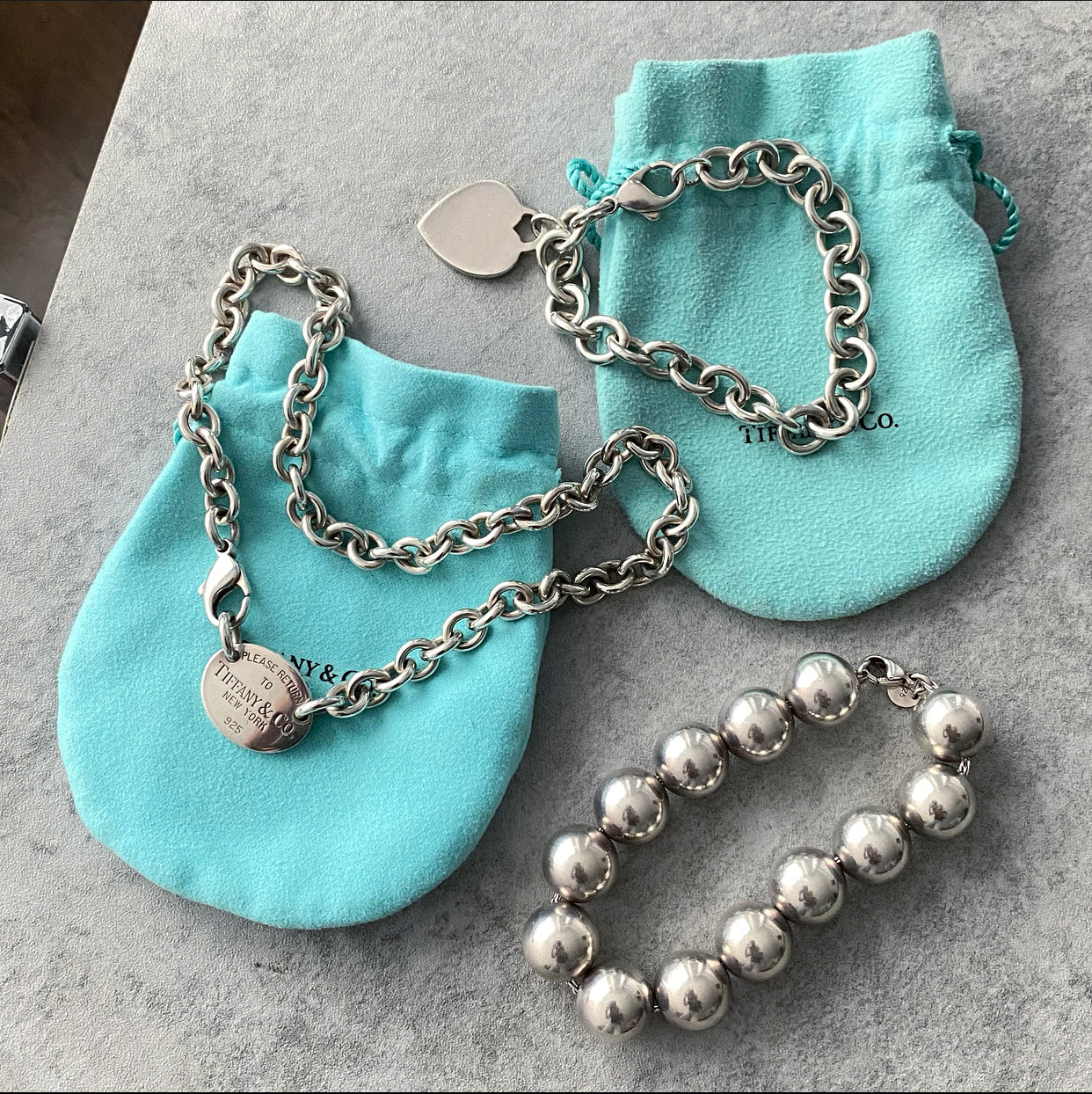 Tiffany & Co.  Sterling Silver Heart Tag Bracelet