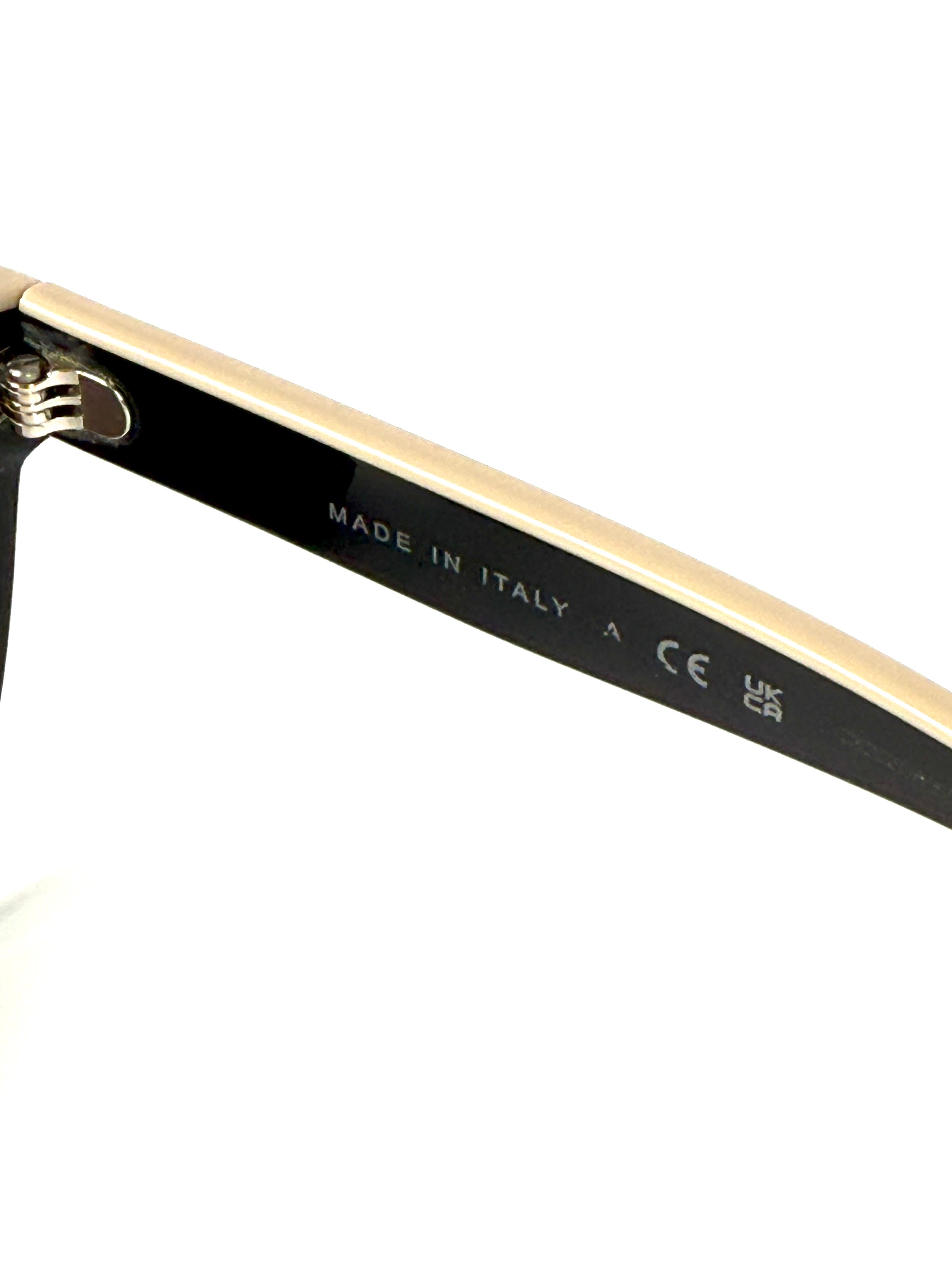 CHANEL 5414 Butterfly Acetate Black Beige Sunglasses
