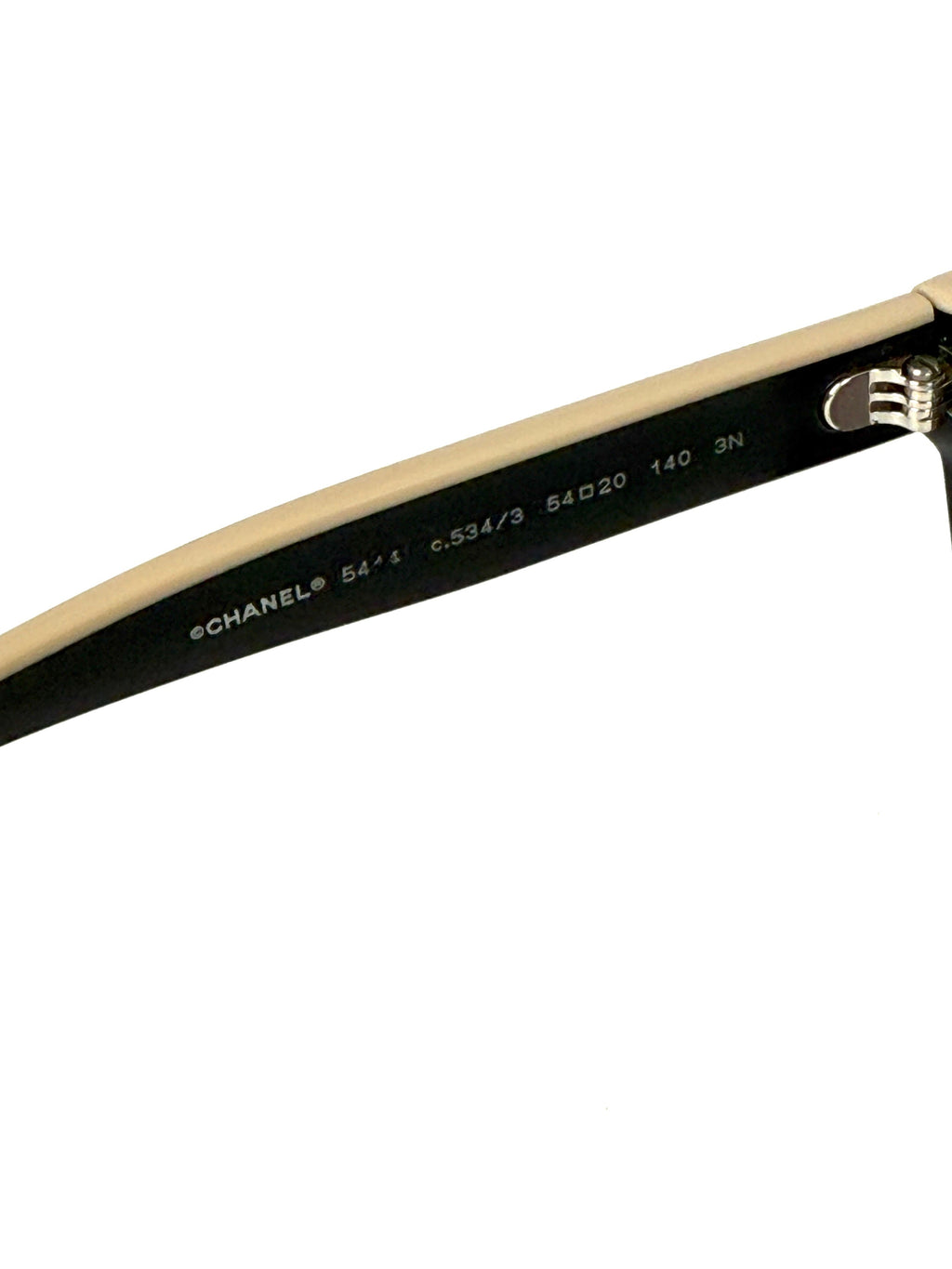 CHANEL 5414 Butterfly Acetate Black Beige Sunglasses