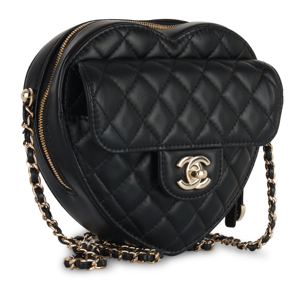 Chanel Large Heart Bag - Black