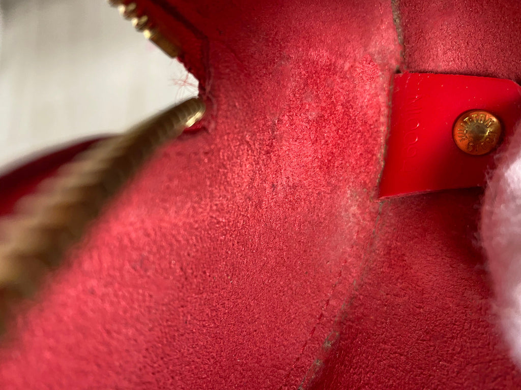 Louis Vuitton Red Epi Papillon 30 Bag and Mini Bag Set