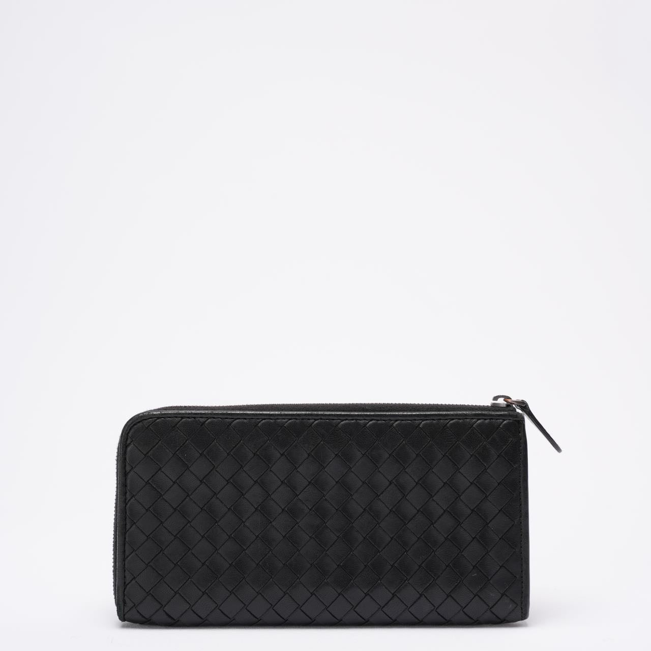 Bottega Veneta Black Long Wallet