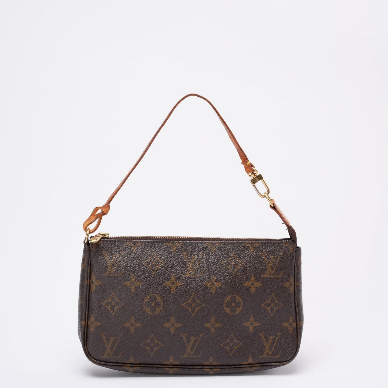 Louis Vuitton Vintage Brown Monogram Pochette Accessoires Shoulder Bag 2000
