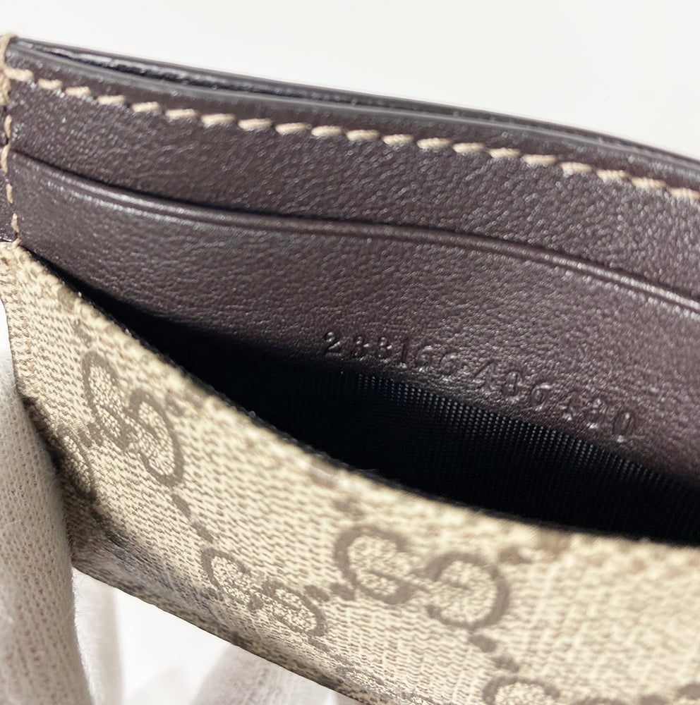 Gucci Monogram Supreme Canvas Brown  Holder