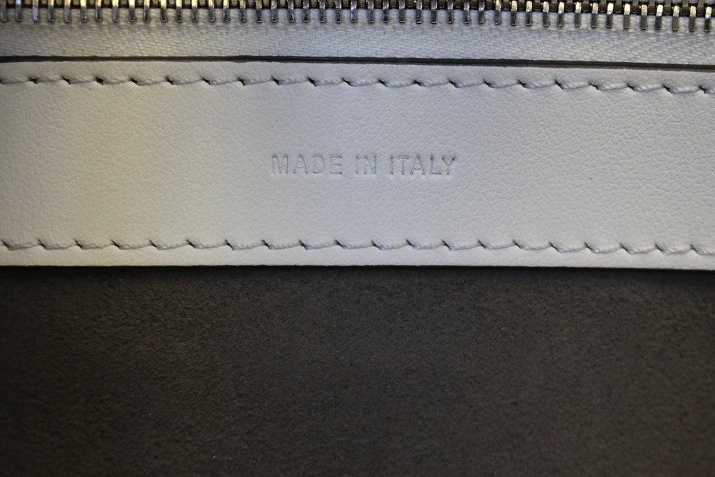 FENDI White Leather Runway Tote Bag