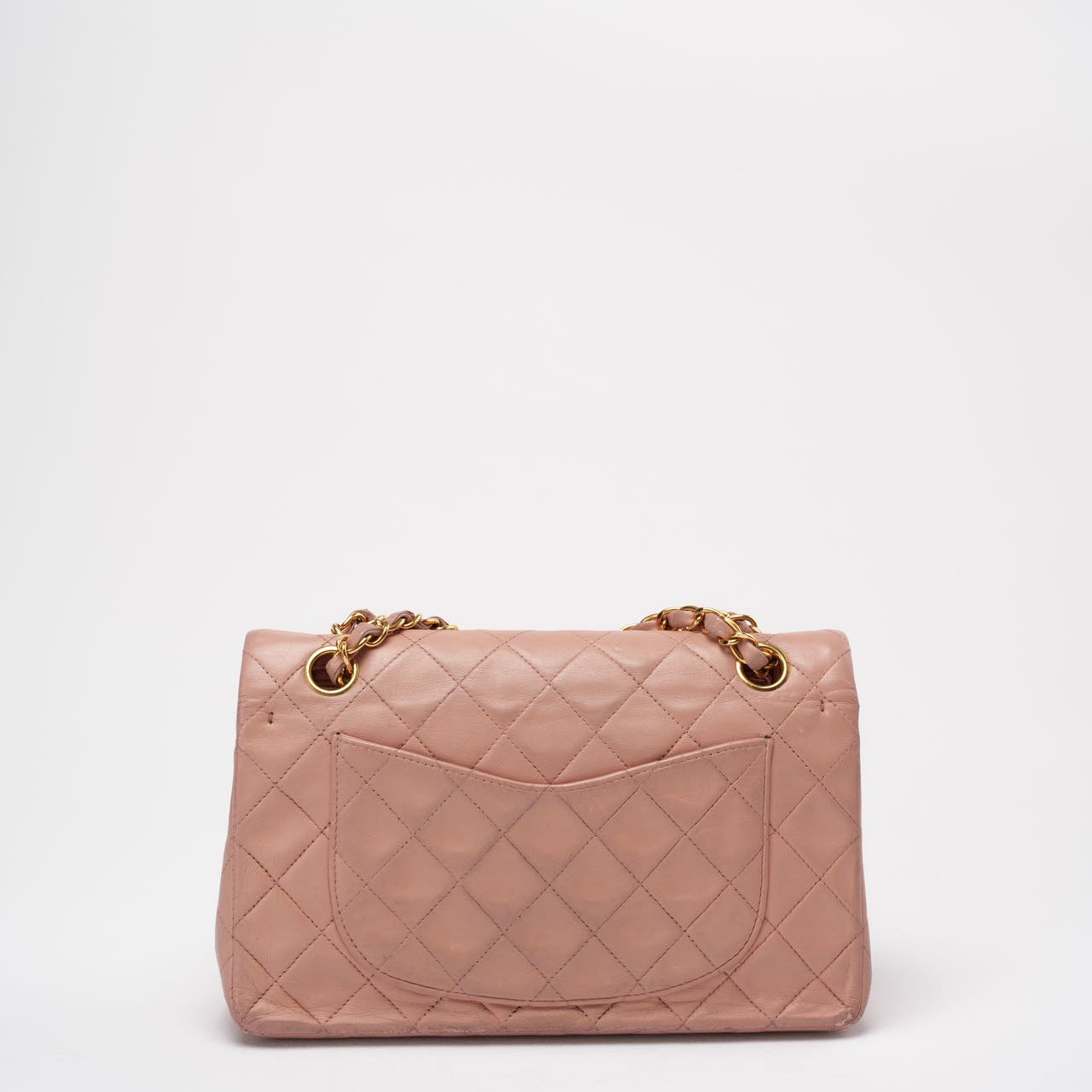 Chanel Vintage Small Pink Lambskin Classic Flap Bag