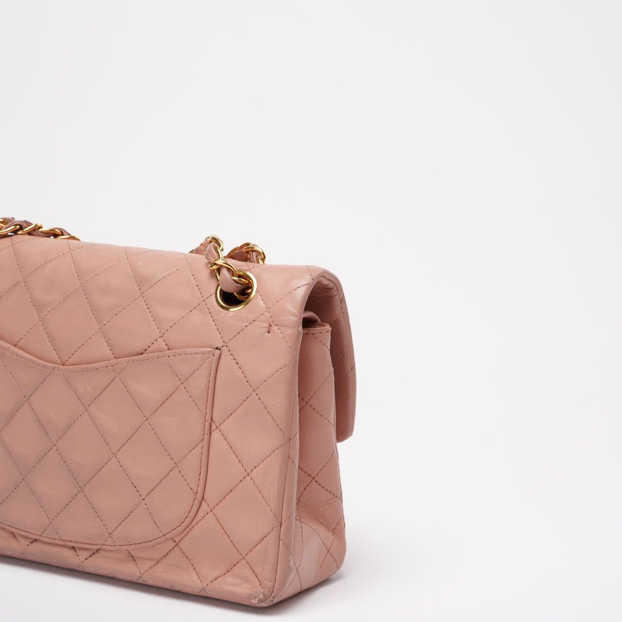 Chanel Vintage Small Pink Lambskin Classic Flap Bag