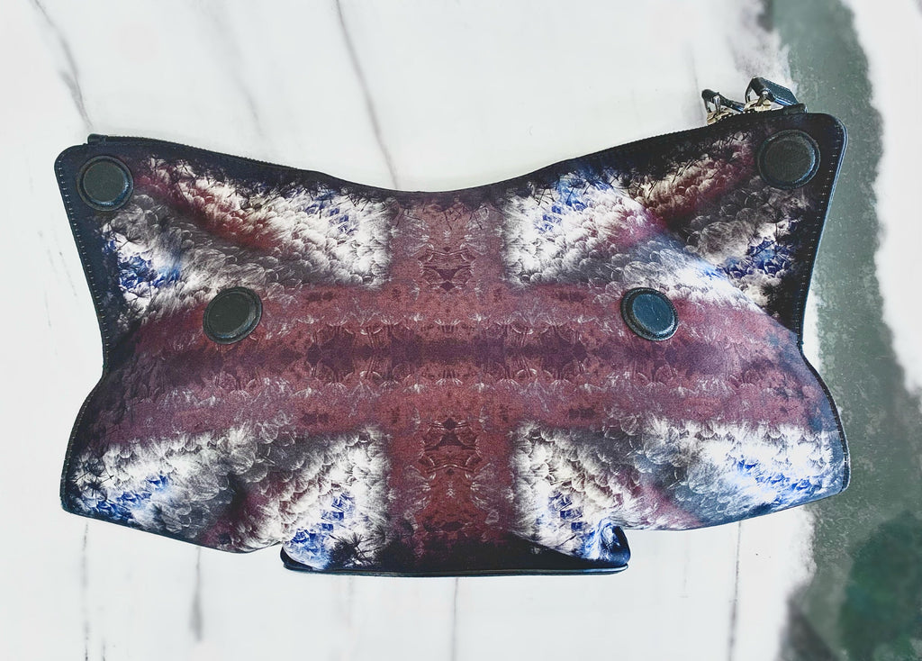 ALEXANDER MCQUEEN SILK SATIN DE MANTA CLUTCH