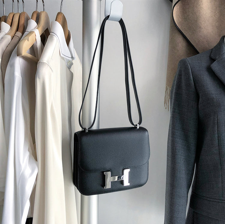 Hermes Constance Mini 18 Black Noir Epsom PHW