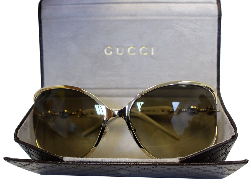 GUCCI Women's GG 4250/N/S Gold/Brown Sunglasses