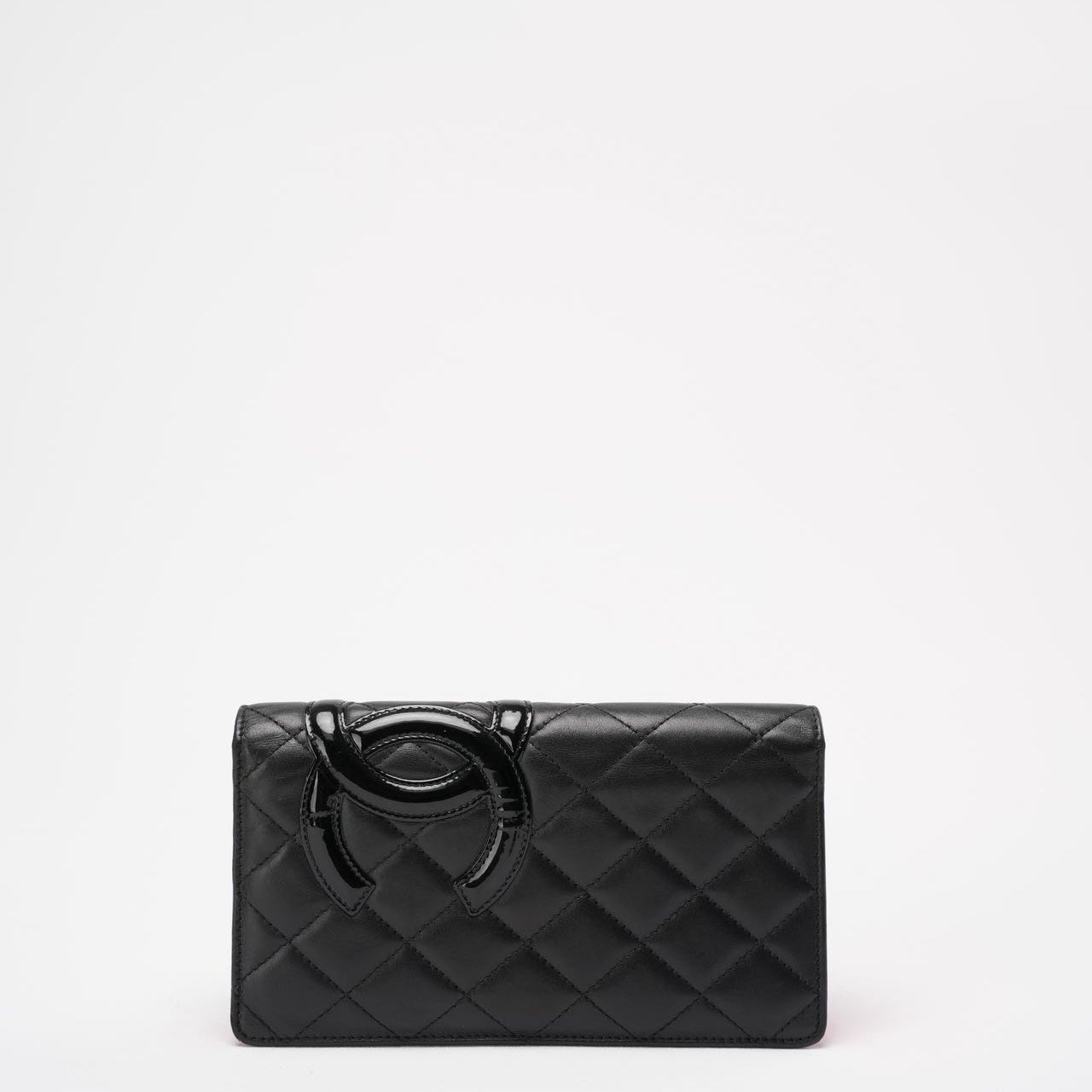 Chanel Black/ Pink Cambon Ligne Long Wallet Lambskin