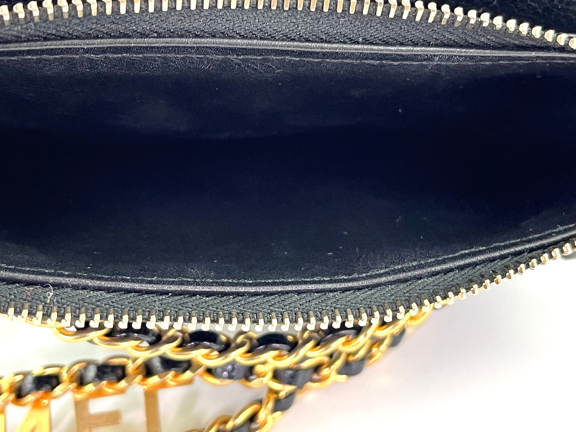 CHANEL Pick me Up Black Caviar Chain Waist Belt Bag