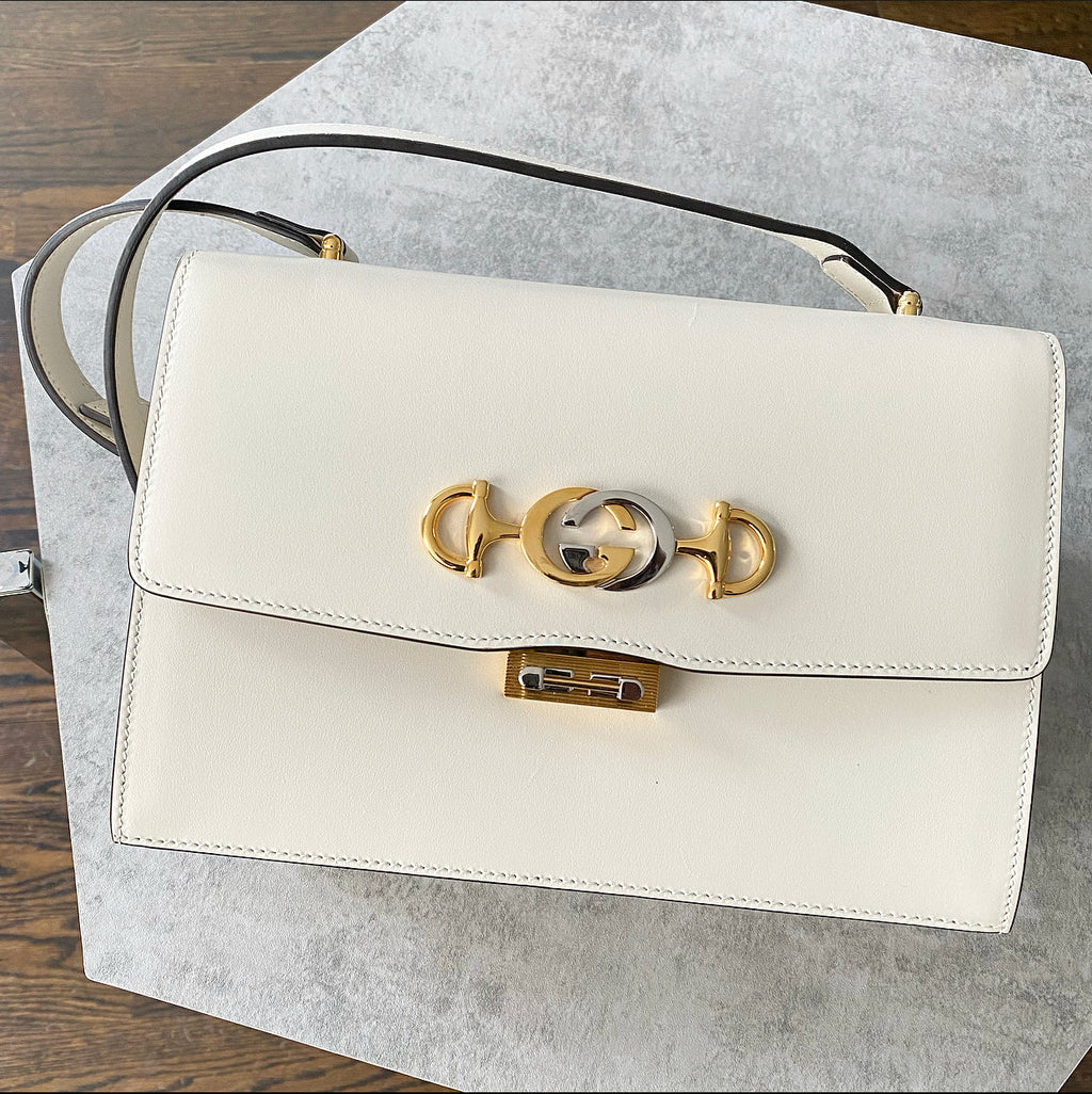Gucci Zumi Ivory Small Flap Shoulder Bag