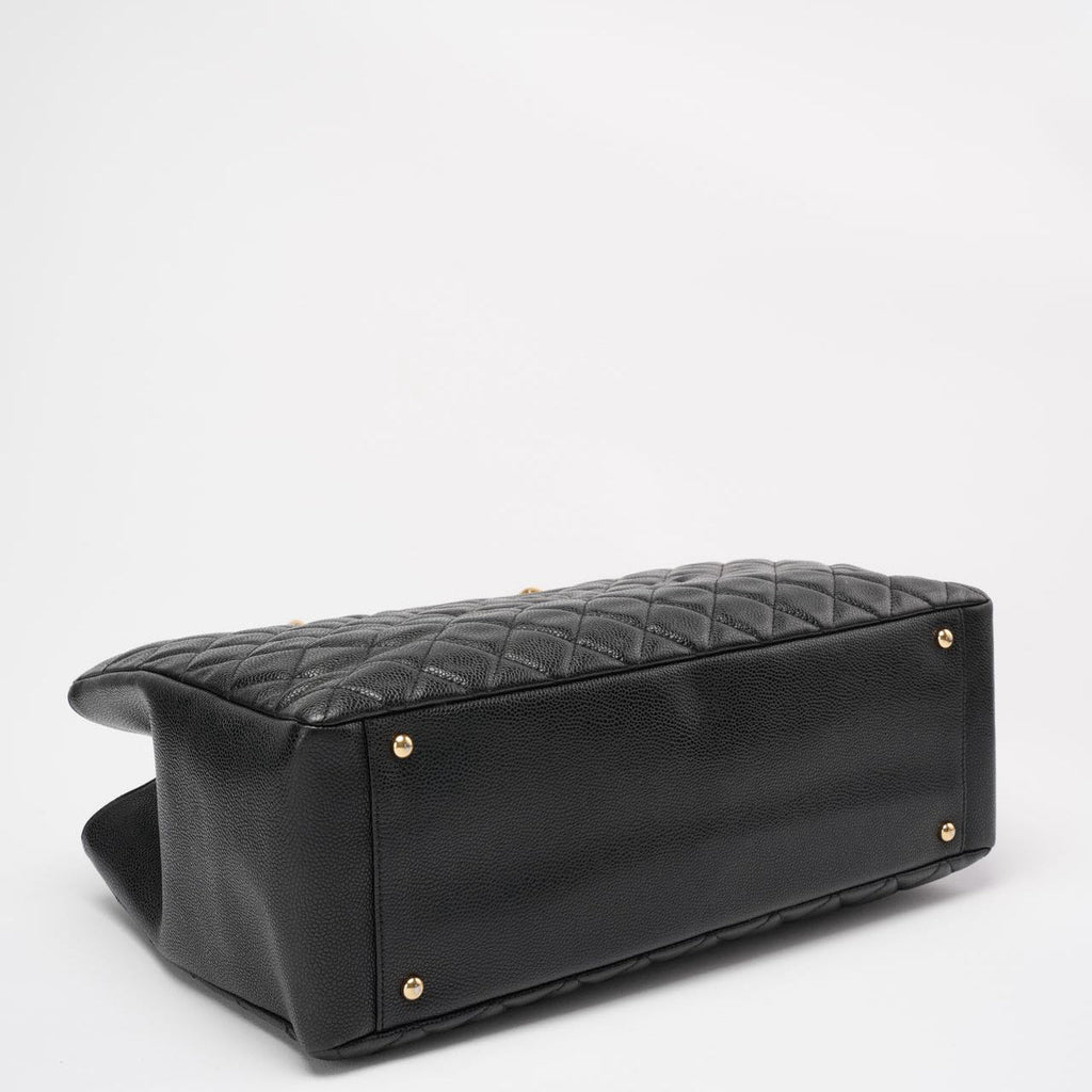 Chanel Black Grand Shopping Tote (GST) Bag in Caviar Leather