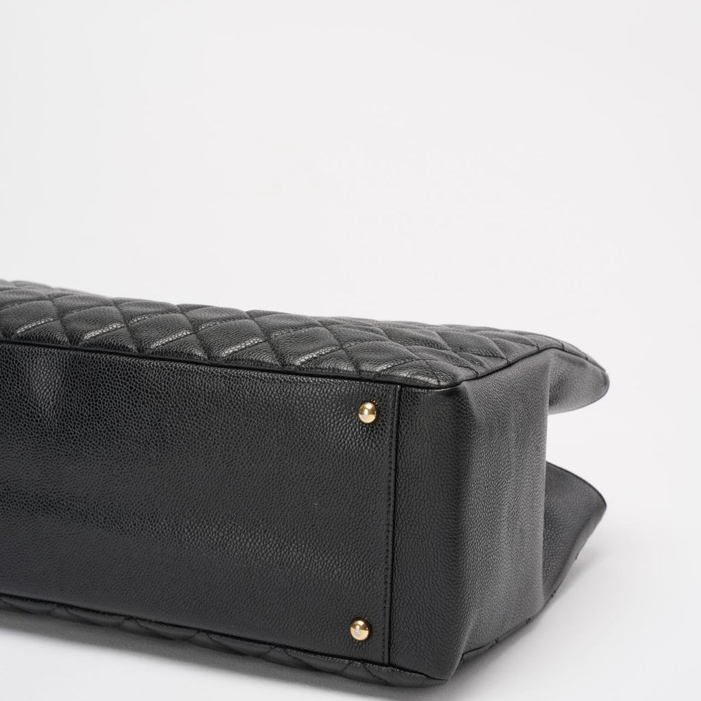 Chanel Black Grand Shopping Tote (GST) Bag in Caviar Leather