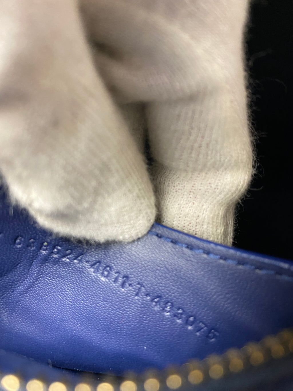 Balenciaga Navy Neo Classic Mini Bag Croc Embossed Bag
