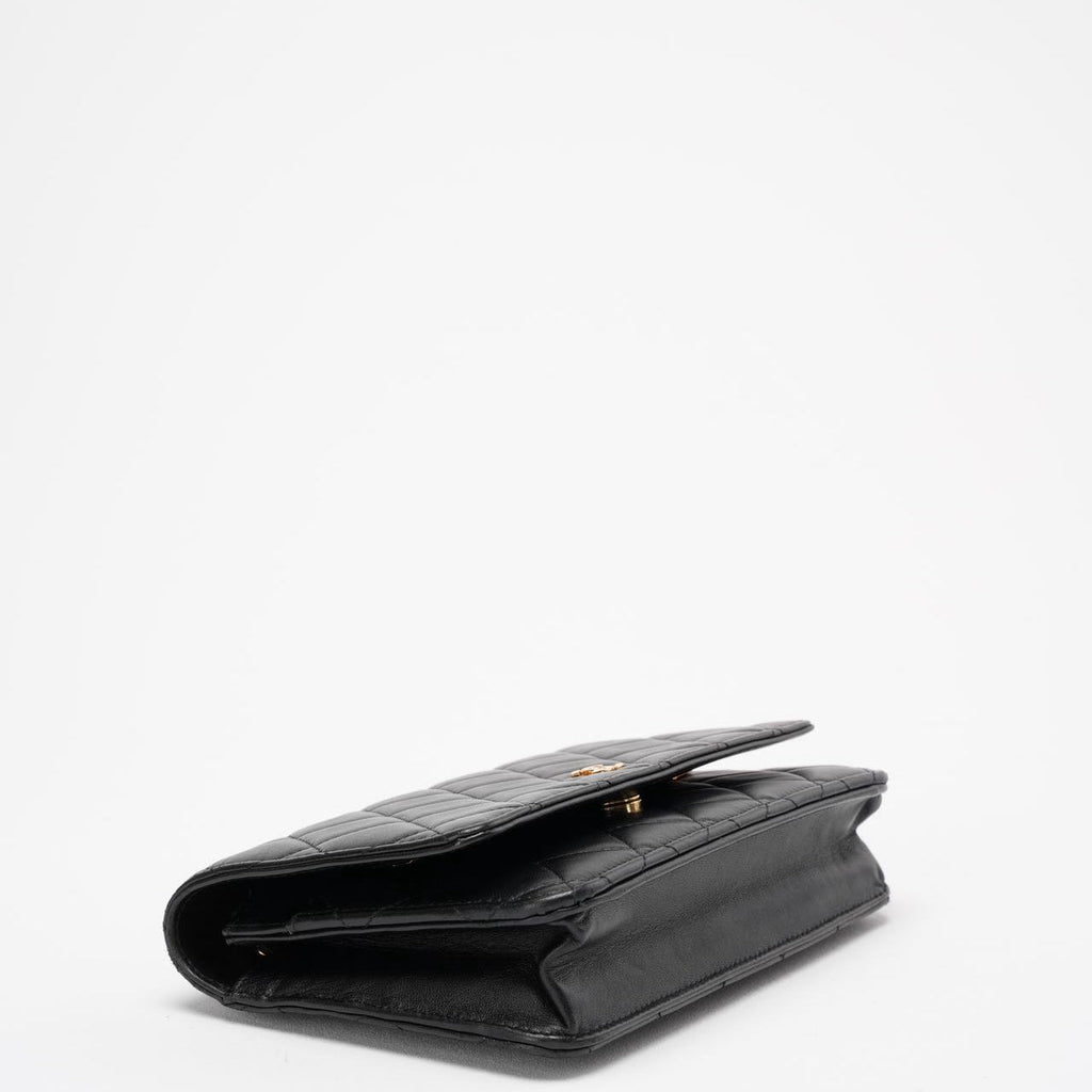 Chanel Black Wallet on Chain Bag Lambskin 2019
