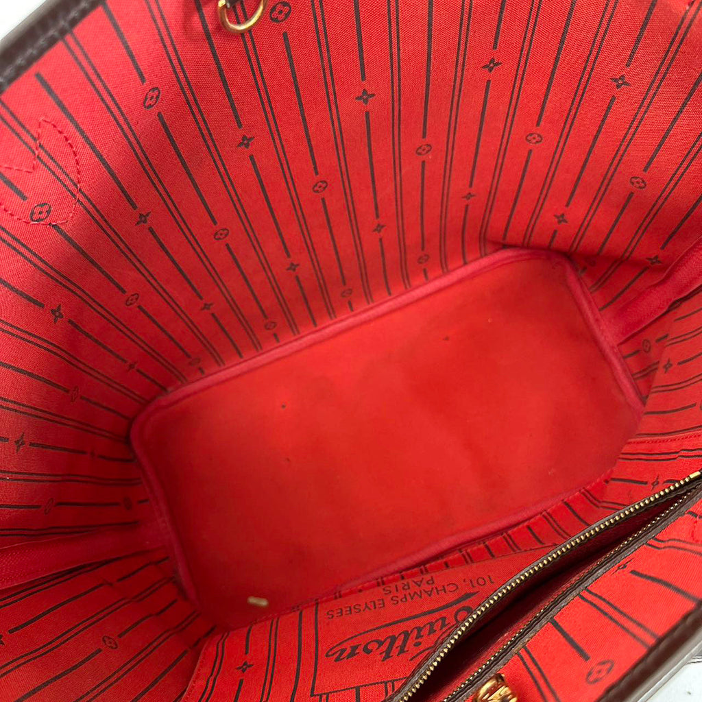 Louis Vuitton Damier Ebene Neverfull MM Tote Bag 2009