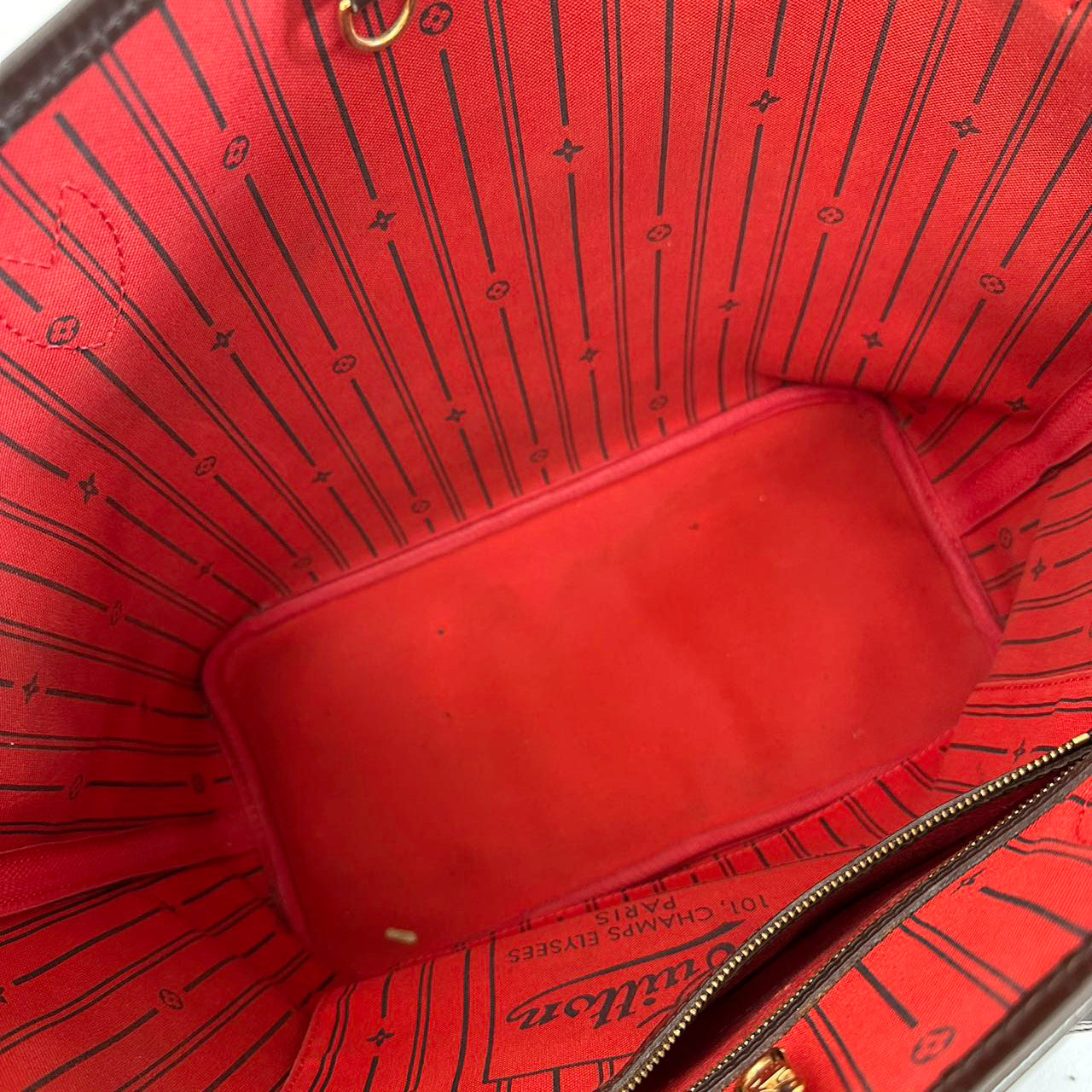 Louis Vuitton Damier Ebene Neverfull MM Tote Bag 2009
