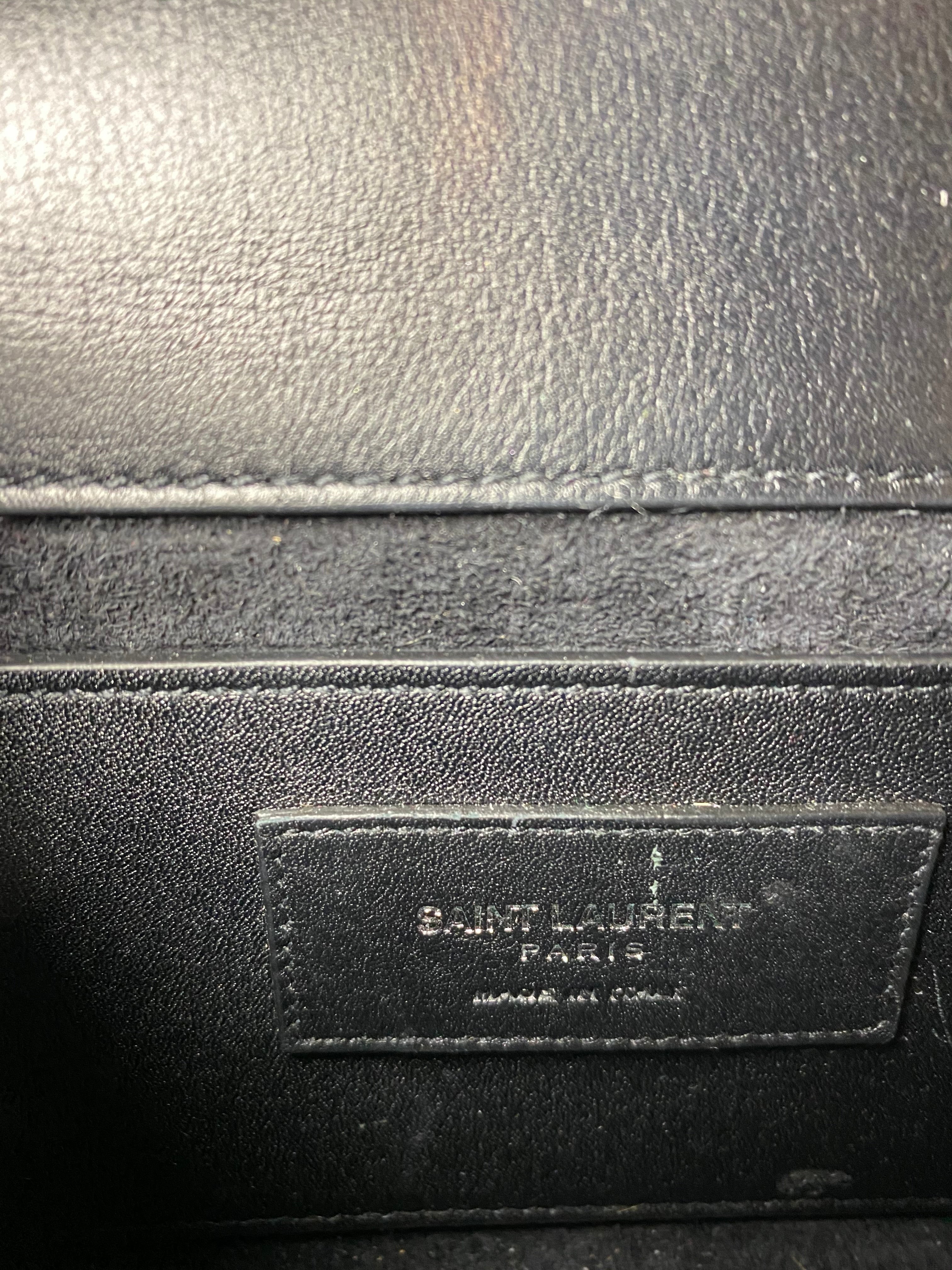 Saint Laurent Mini Calf Leopard Kate Tassel Crossbody Bag