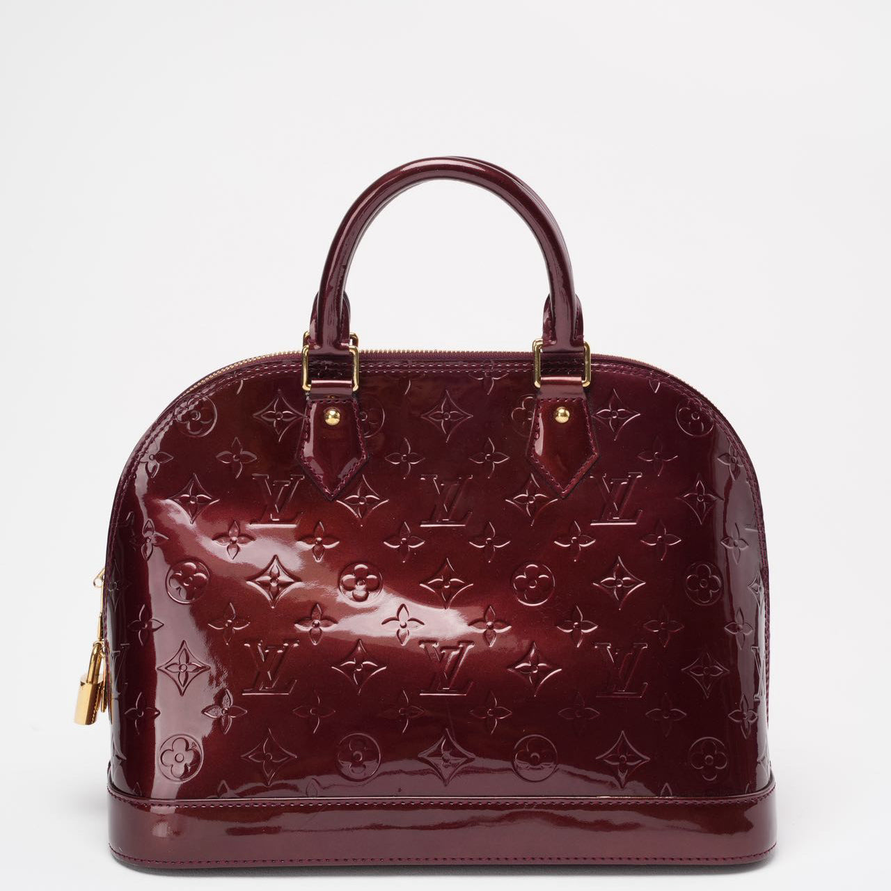 Louis Vuitton Red Monogram Vernis Alma PM Handbag