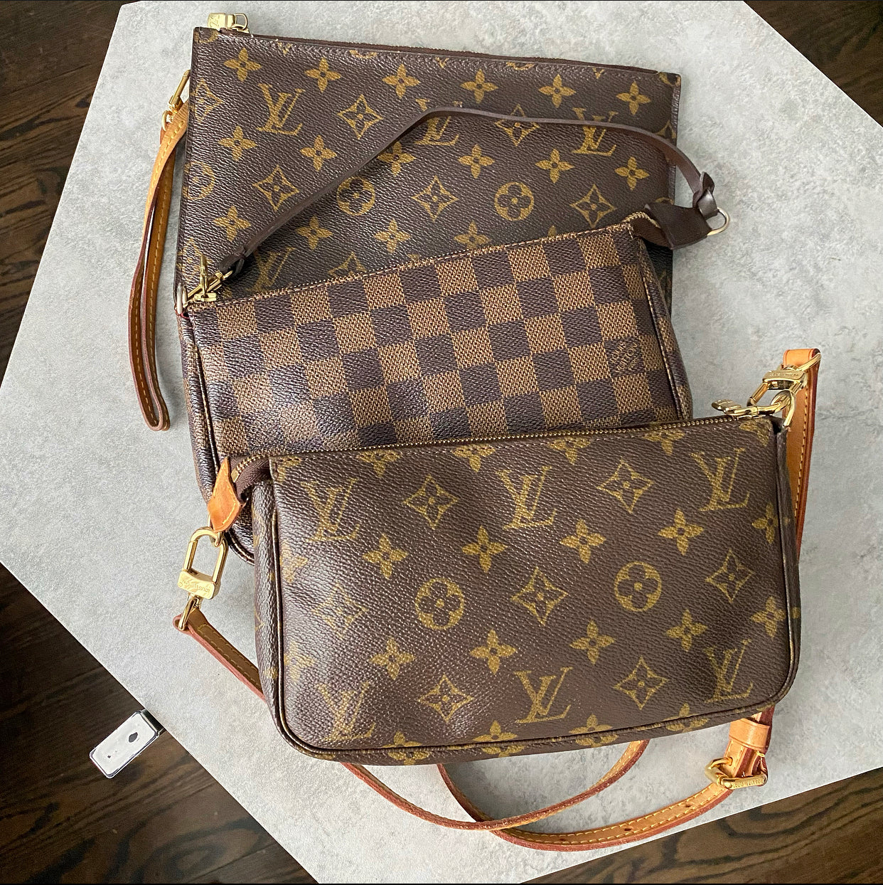 Louis Vuitton Monogram Canvas Pochette Accessoires Shoulder Strap