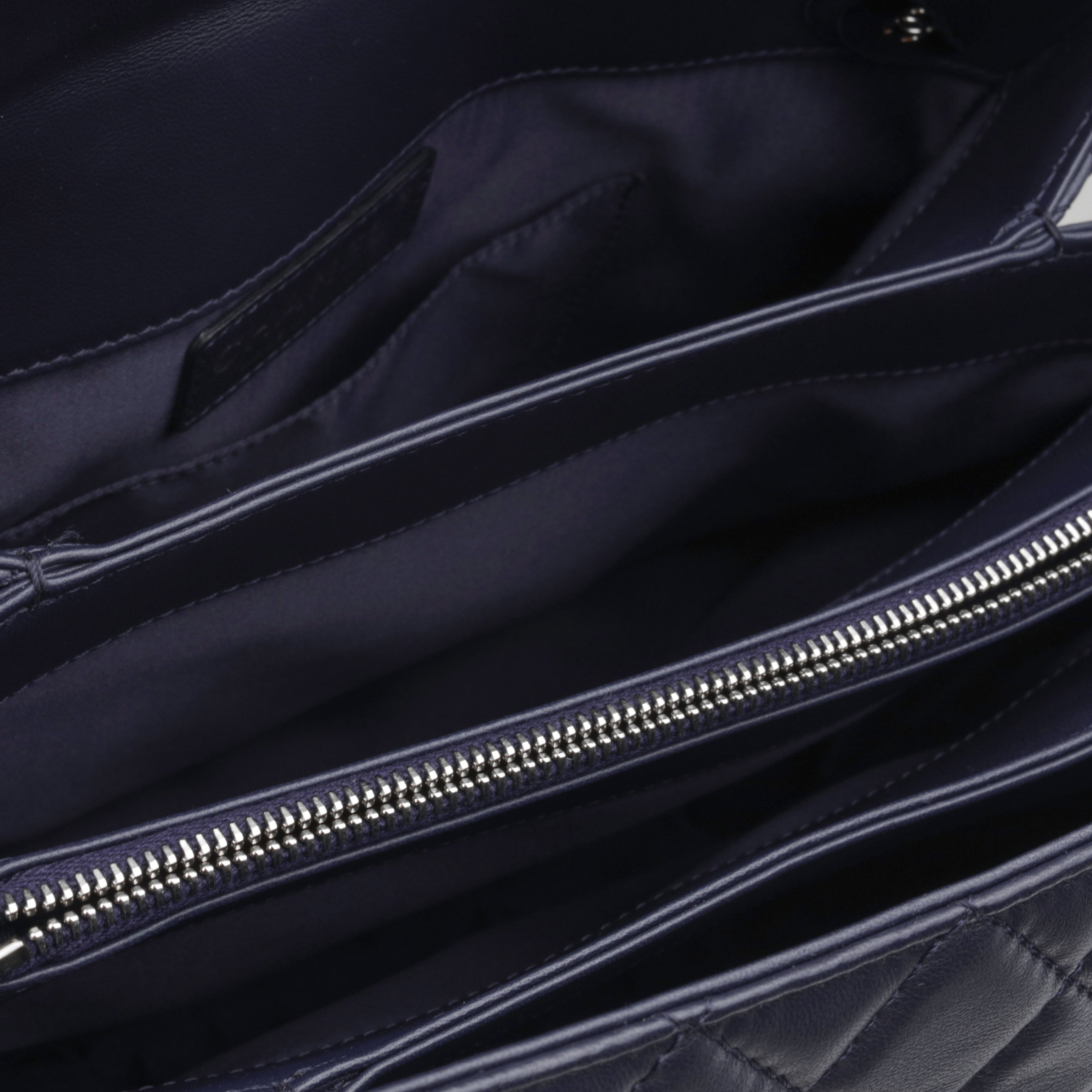 Chanel Accordion Shoulder Bag - Navy