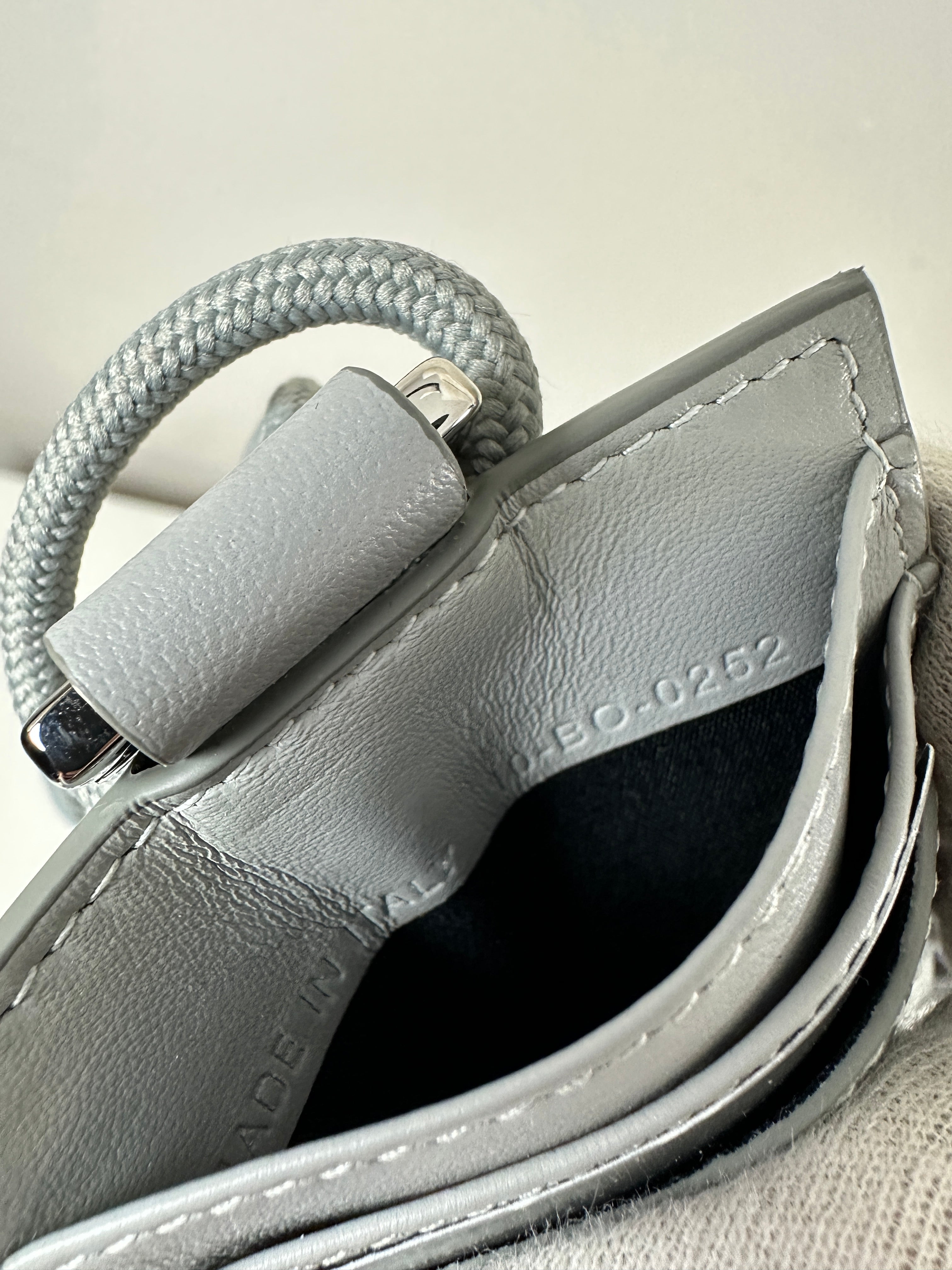Dior CD Diamond Print Grey Coated Canvas  Holder on Lanyard