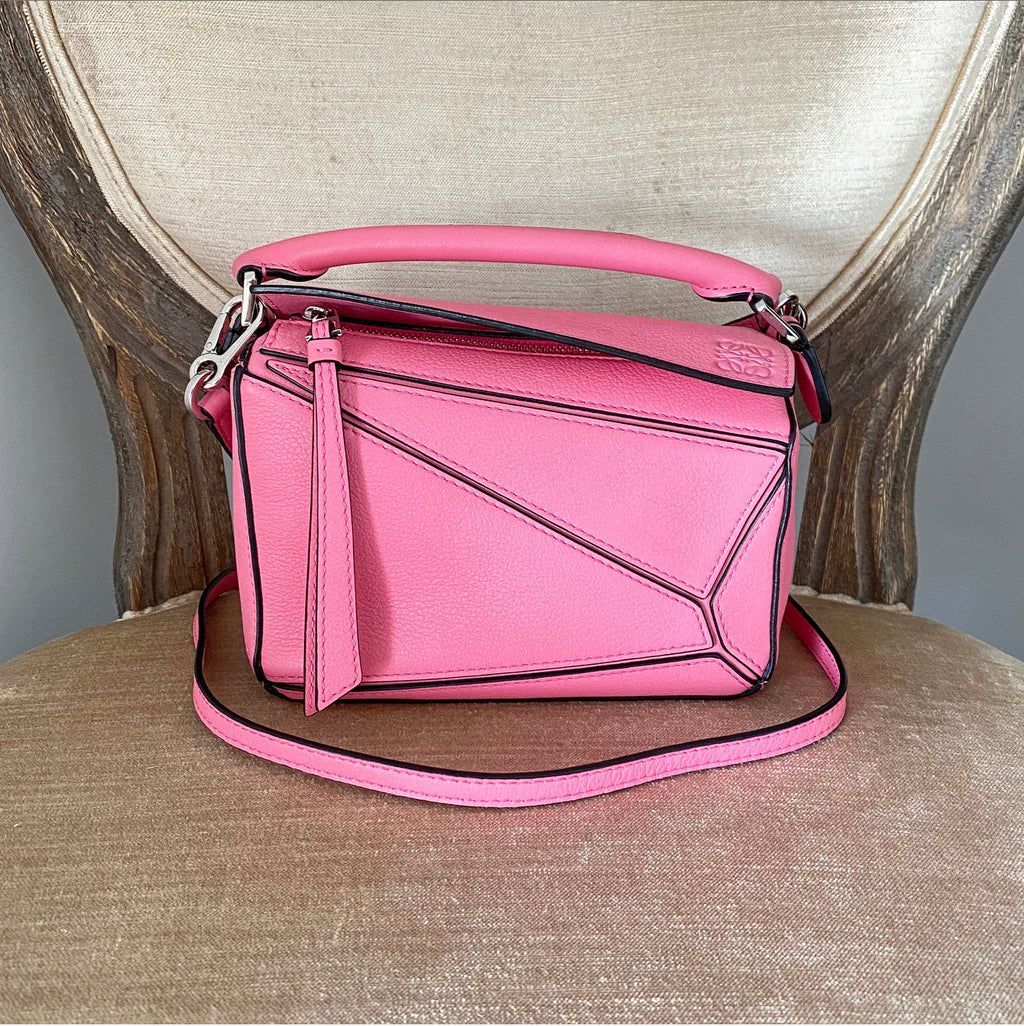 Loewe Hot Pink Mini Puzzle Crossbody Bag