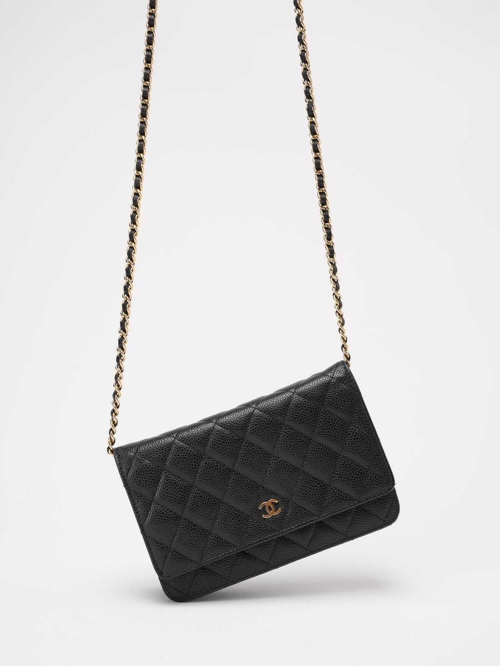Chanel Black Classic Wallet on Chain (WOC) Caviar 2013-2014