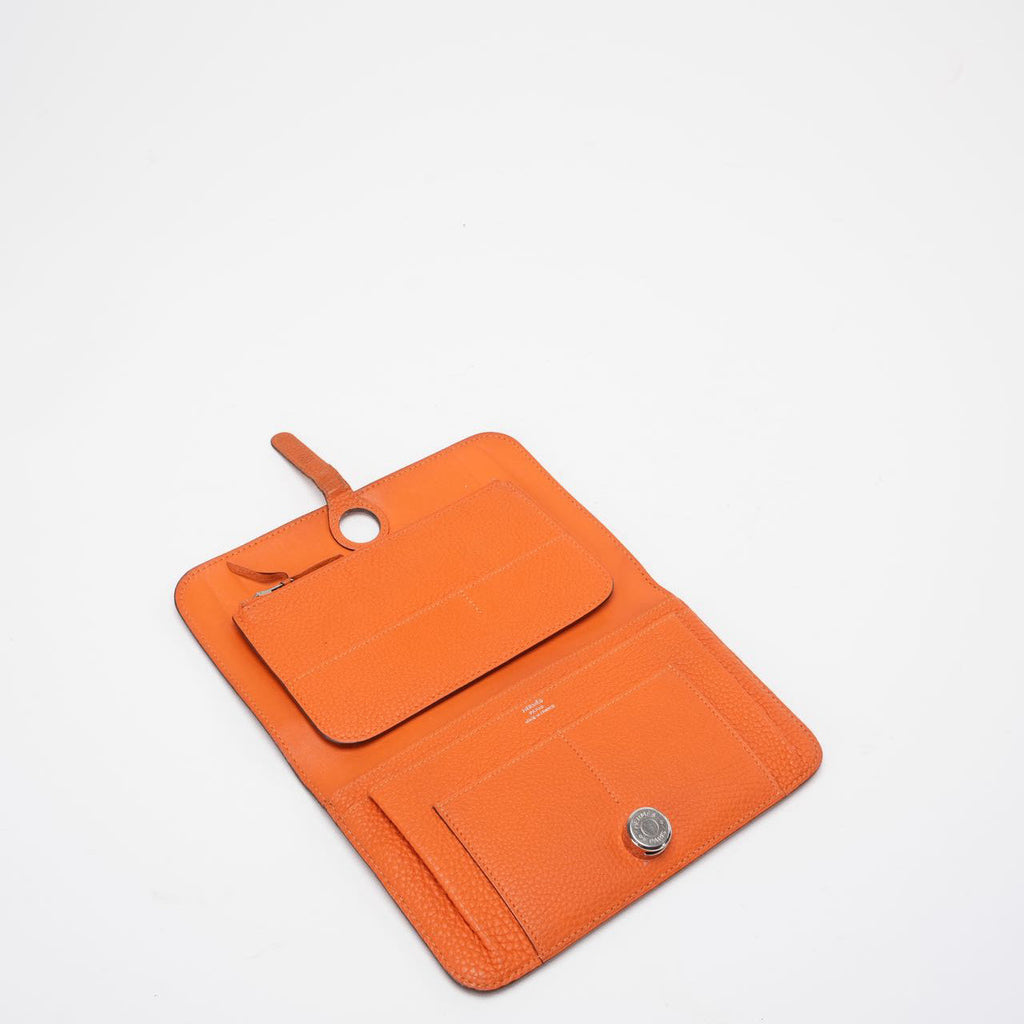 Hermès Dogon GM Togo Long Wallet Orange 2010