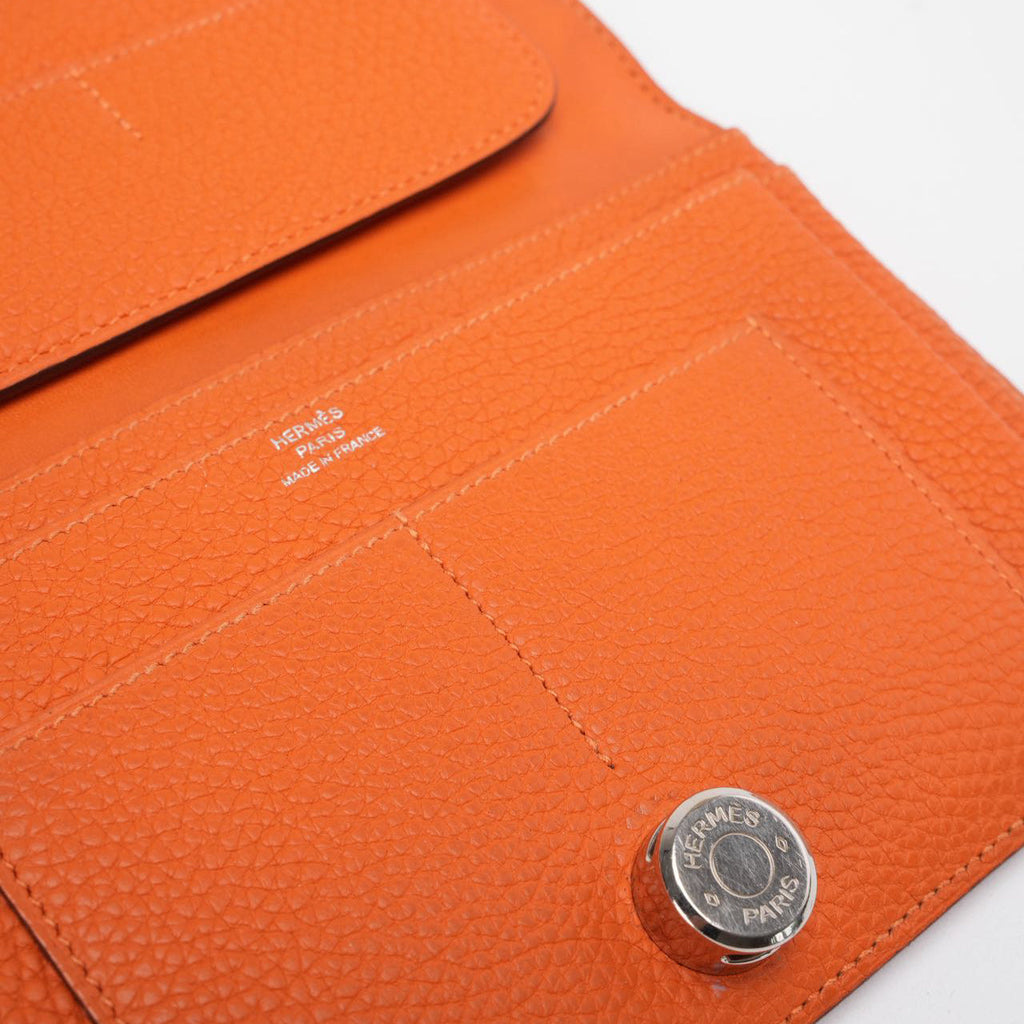 Hermès Dogon GM Togo Long Wallet Orange 2010