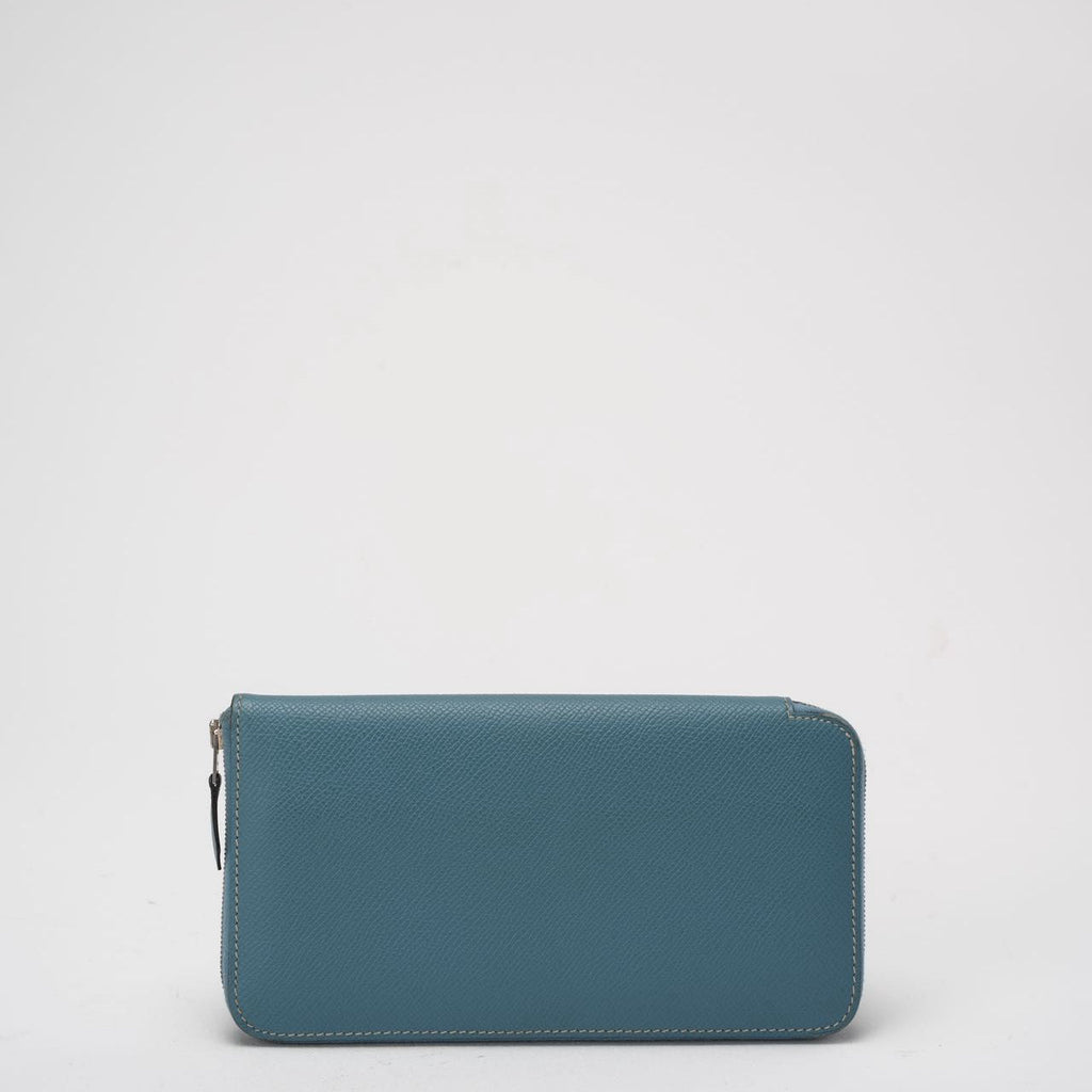 Hermes Long Wallet Blue Jean Epsom Leather 2012