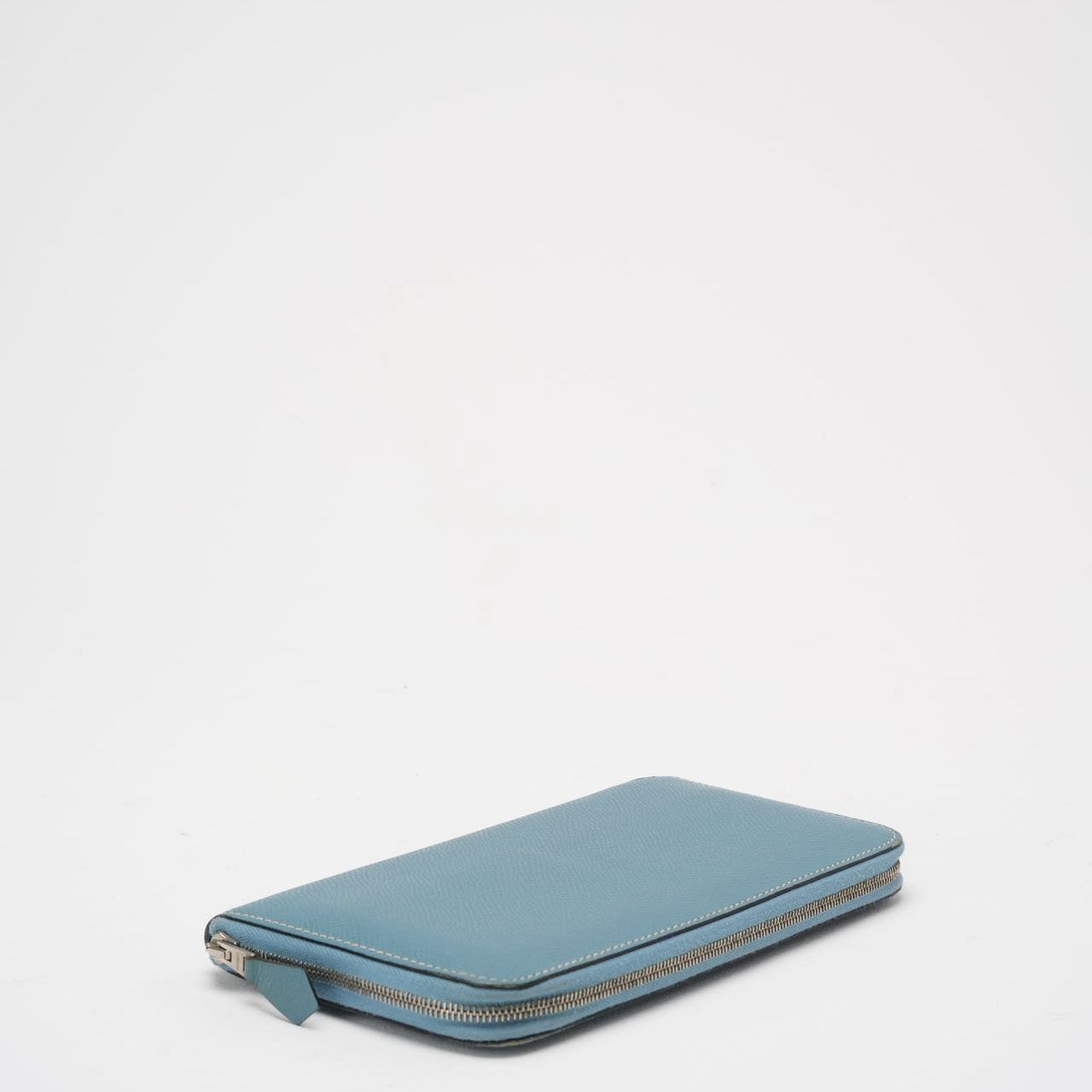Hermes Long Wallet Blue Jean Epsom Leather 2012