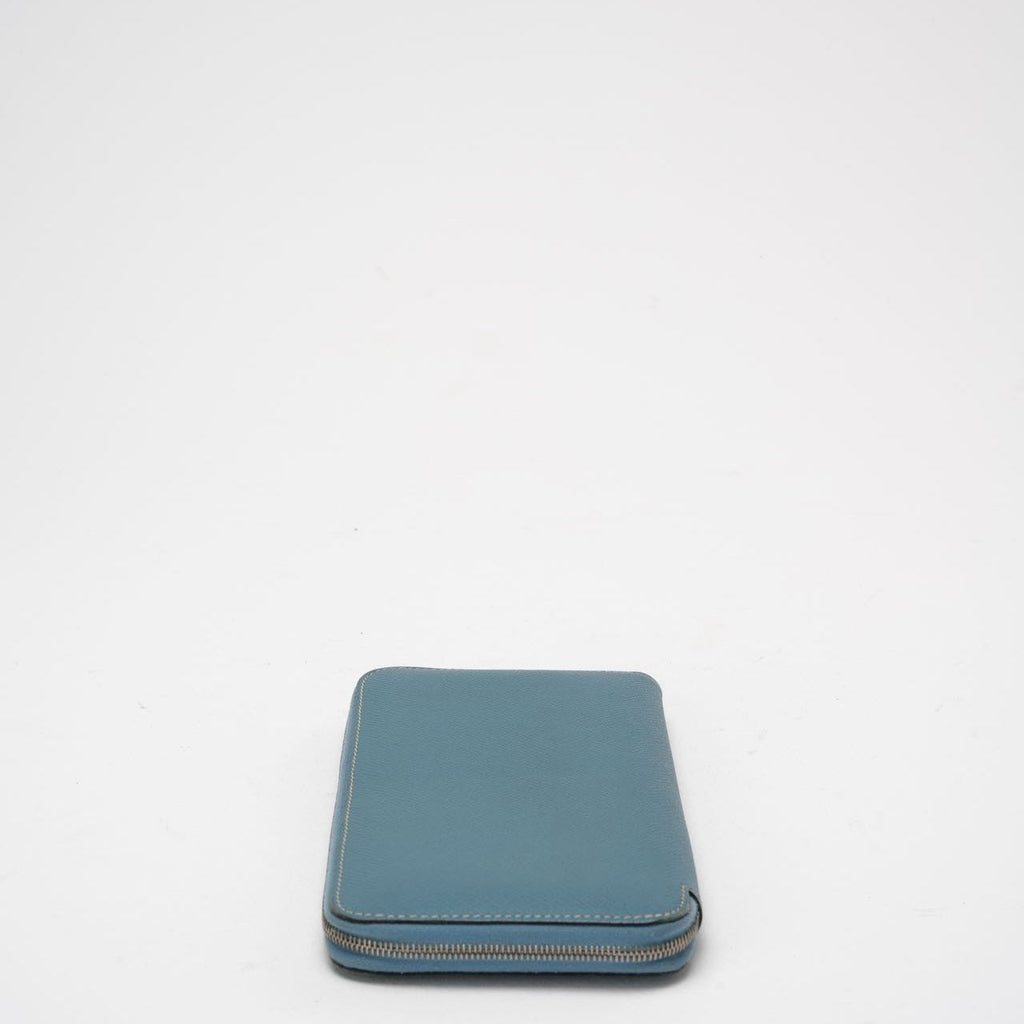 Hermes Long Wallet Blue Jean Epsom Leather 2012