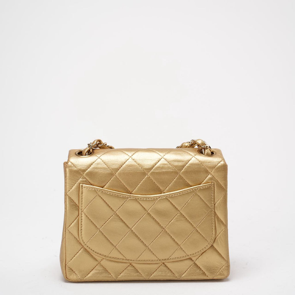 Chanel Golden Vintage Mini Flap Square Bag 2000s