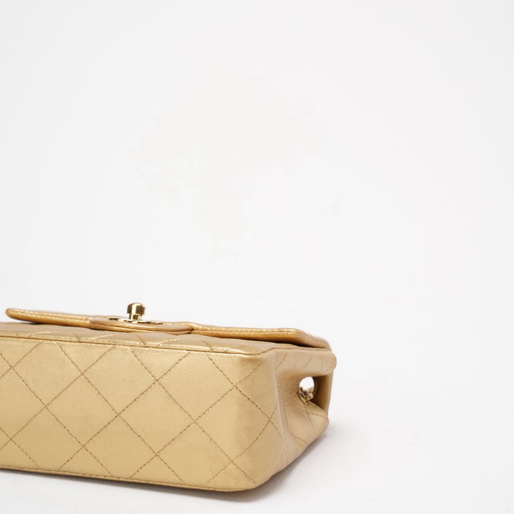 Chanel Golden Vintage Mini Flap Square Bag 2000s